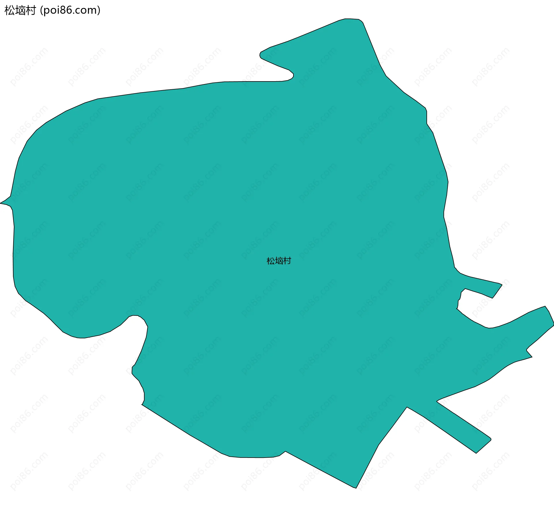 松垴村边界地图