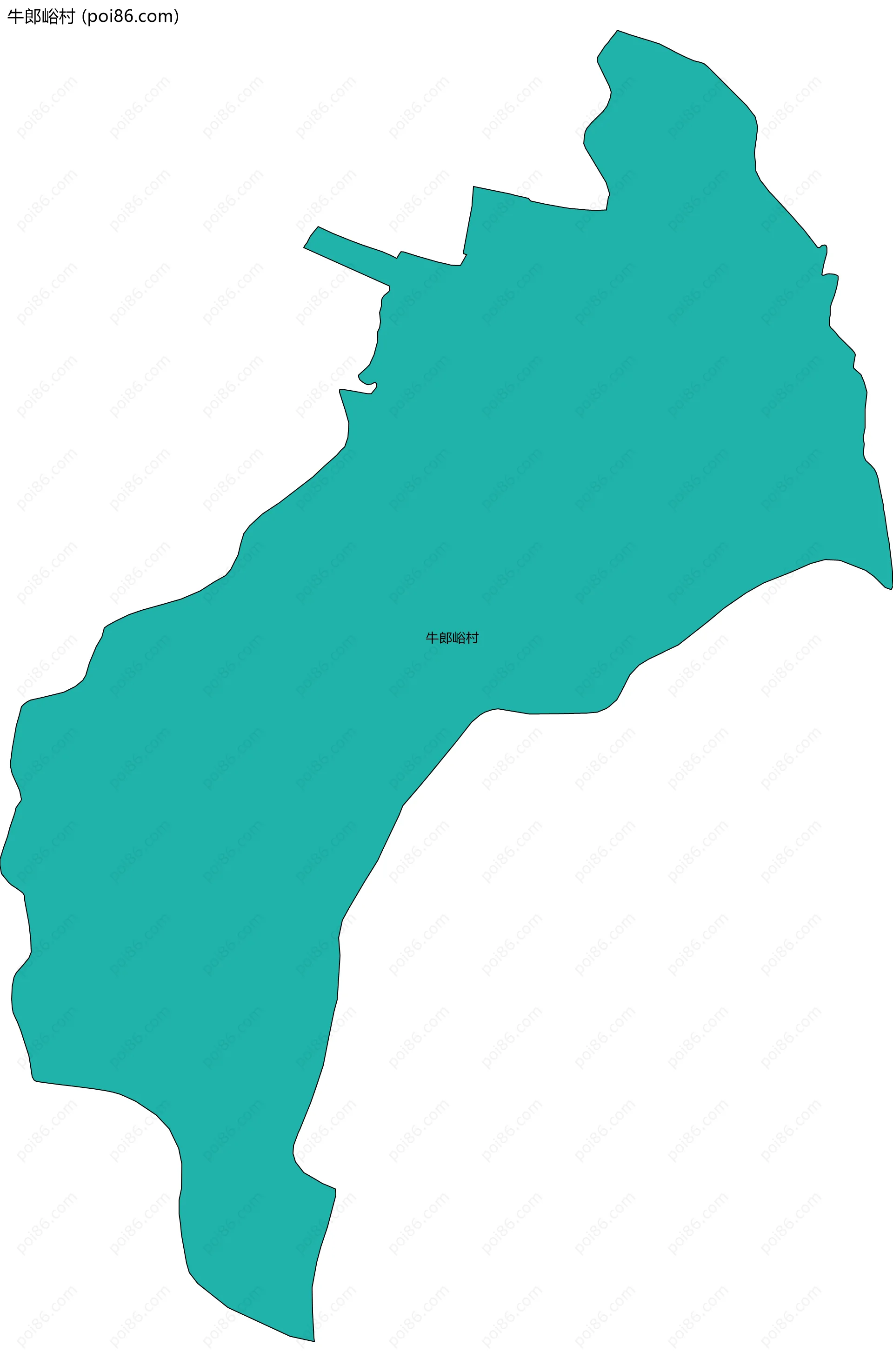 牛郎峪村边界地图