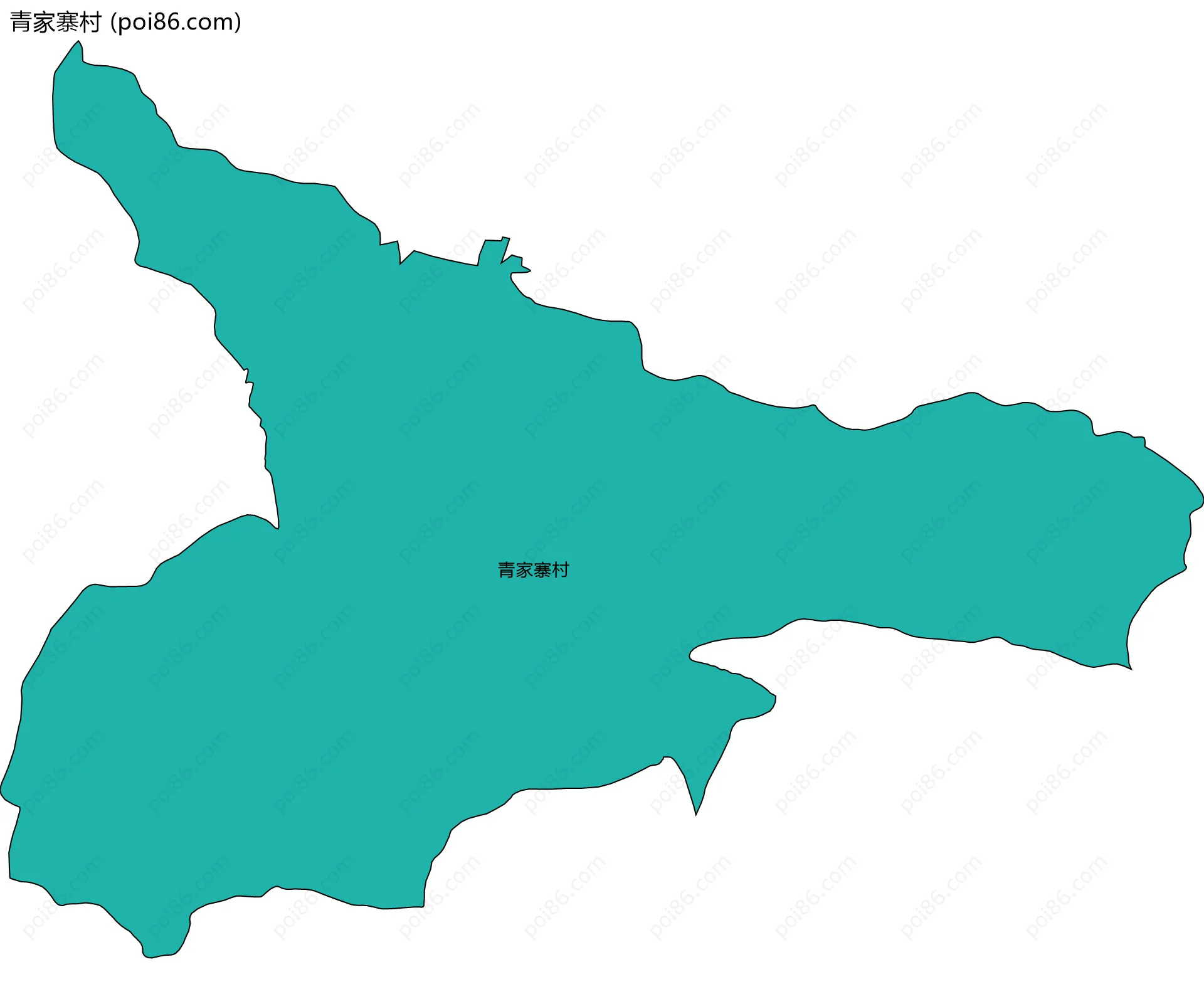 青家寨村边界地图