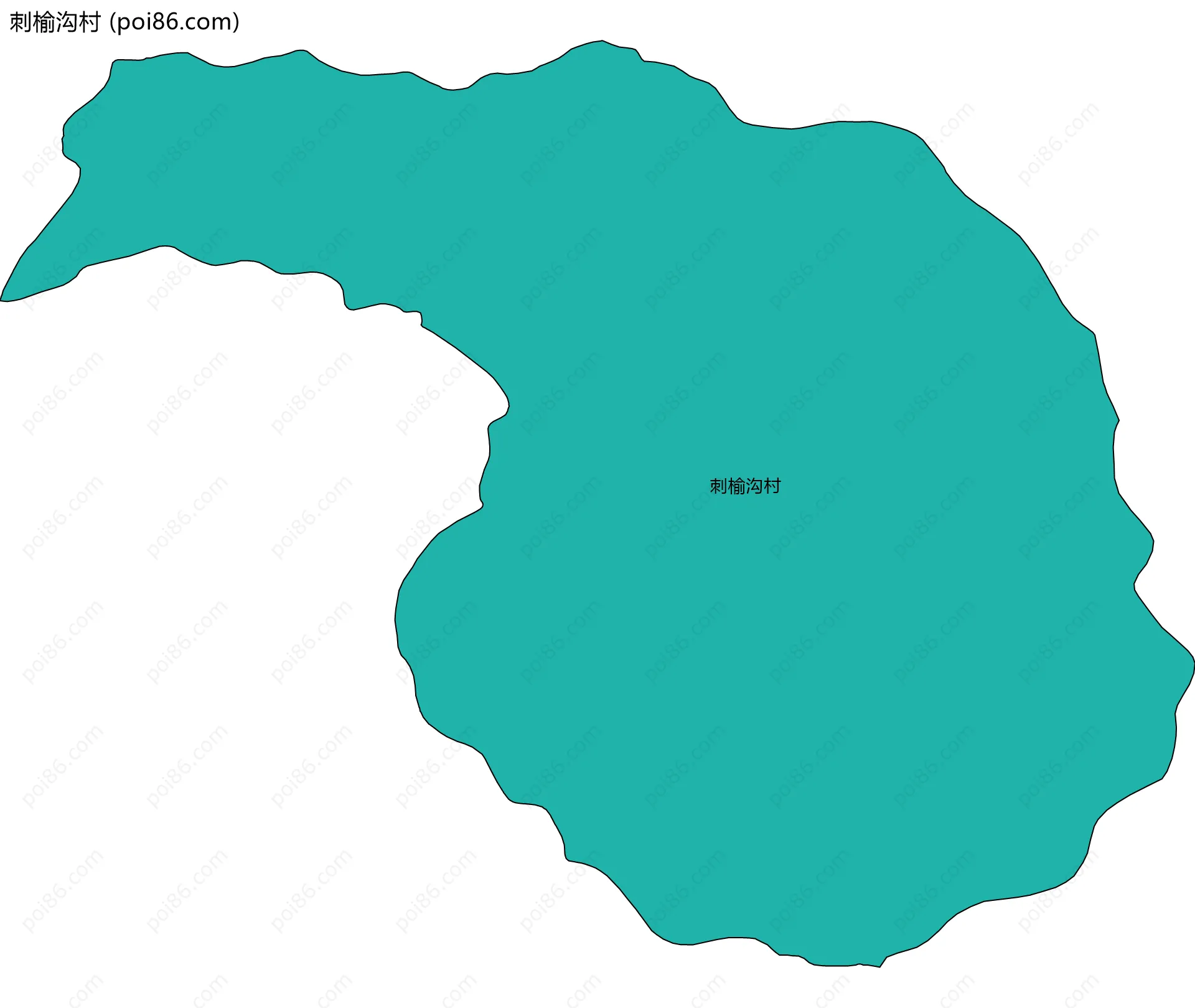 刺榆沟村边界地图