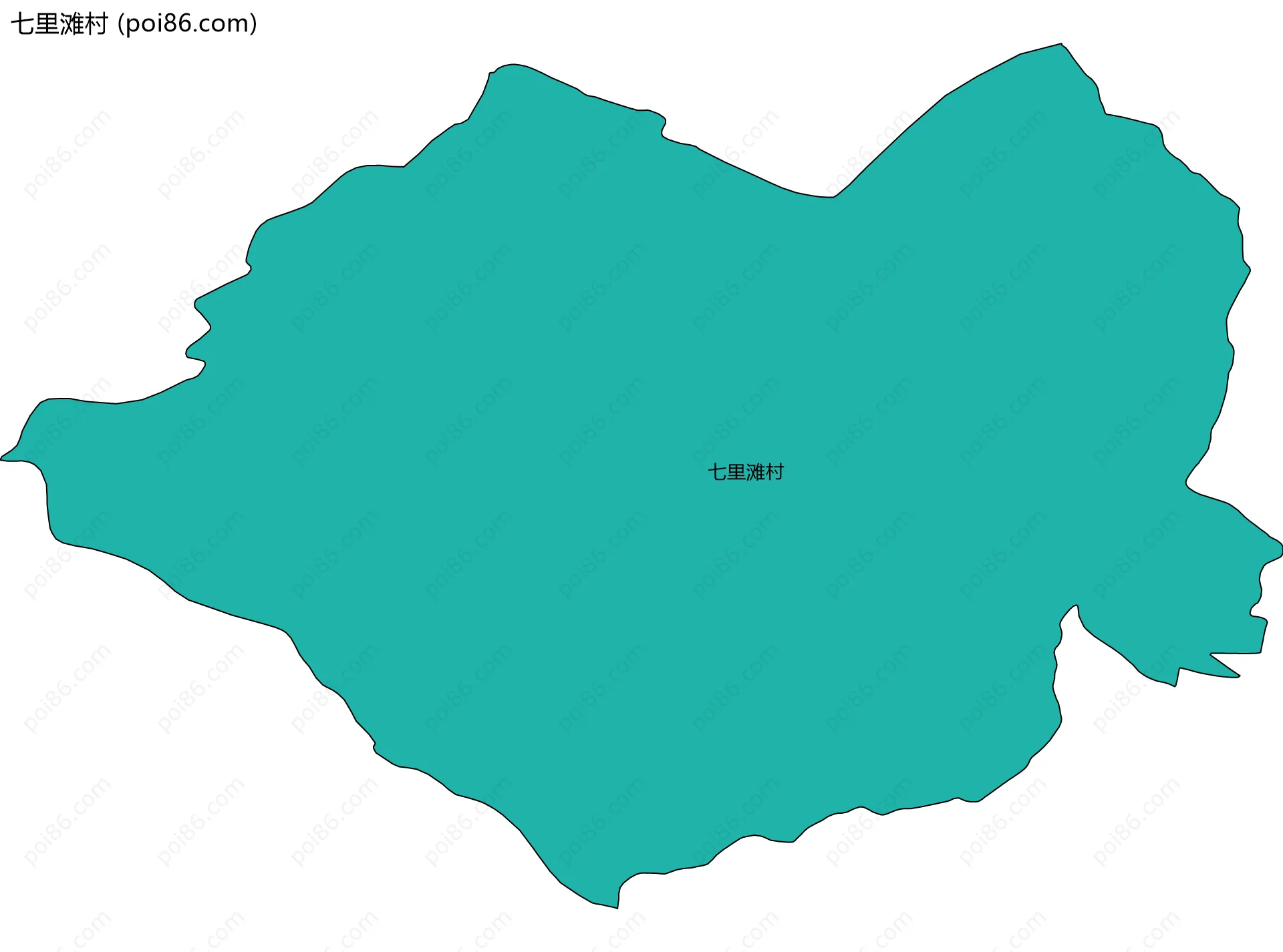 七里滩村边界地图