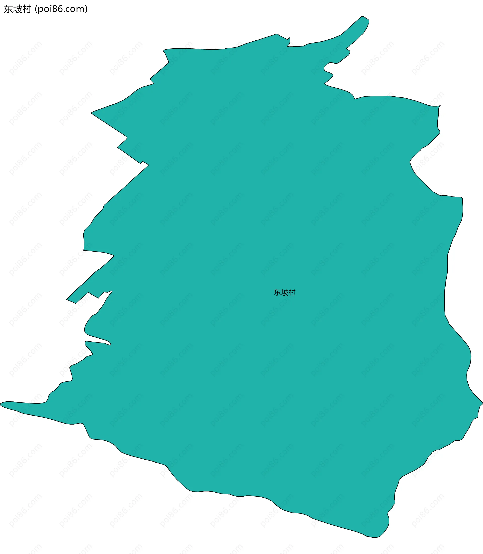 东坡村边界地图