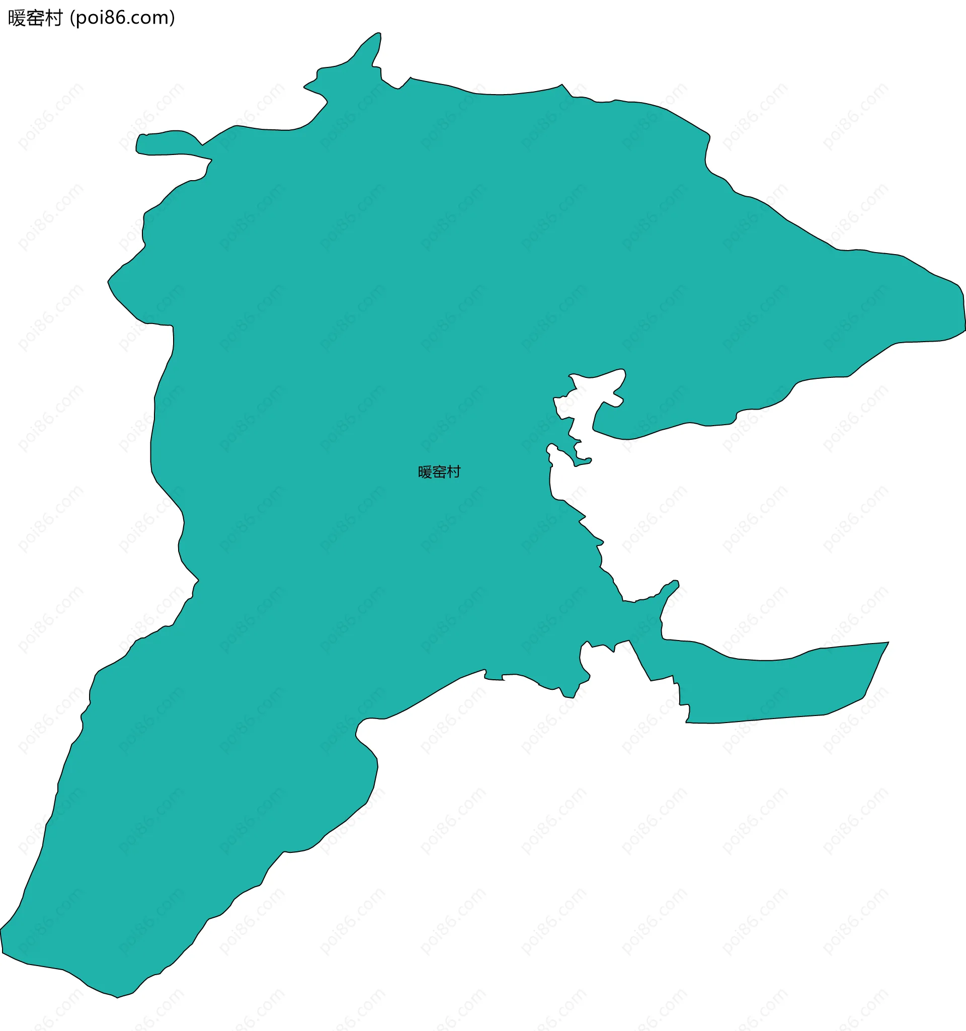 暖窑村边界地图