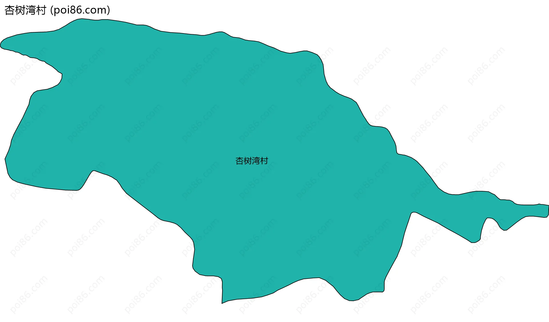 杏树湾村边界地图