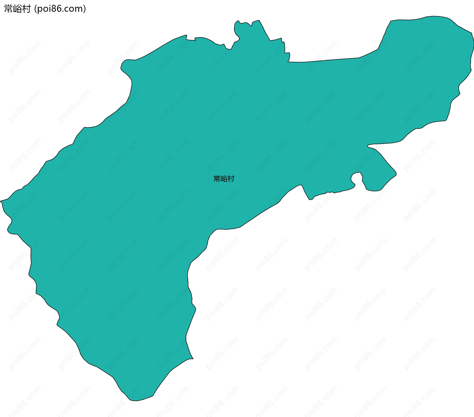 常峪村边界地图