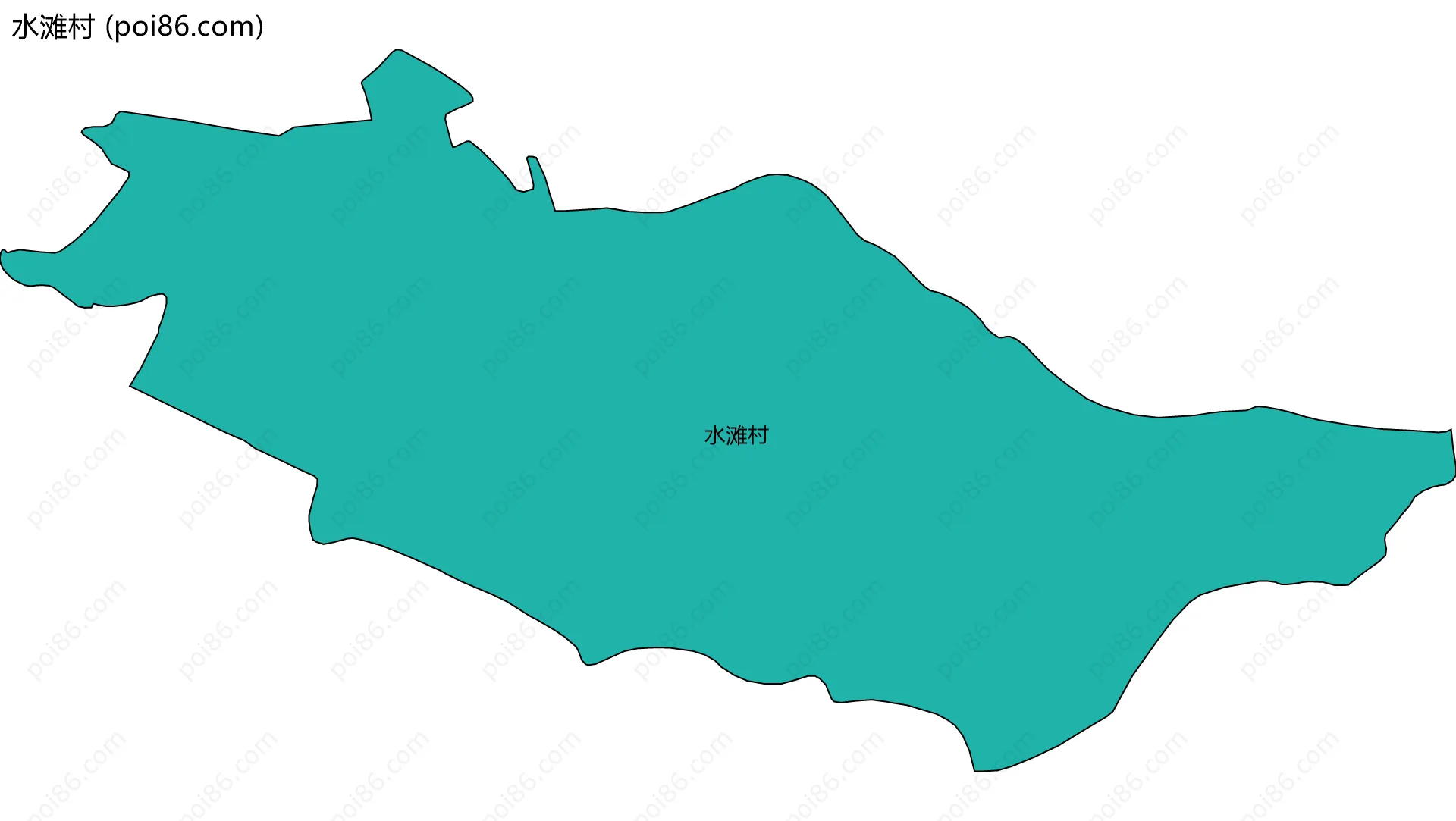 水滩村边界地图