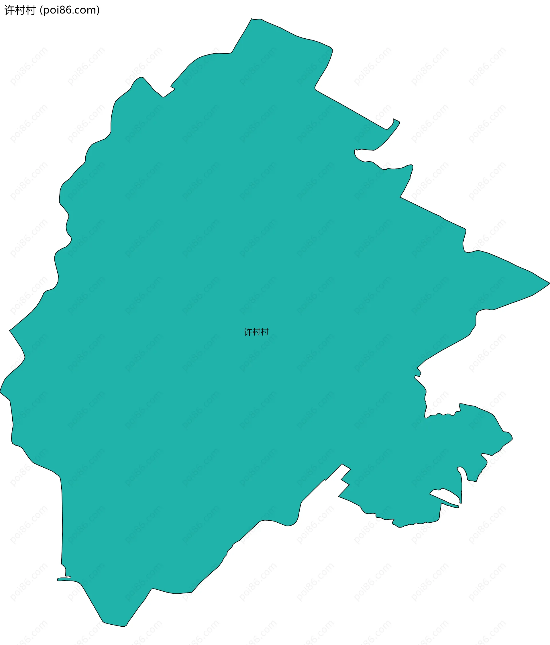 许村村边界地图