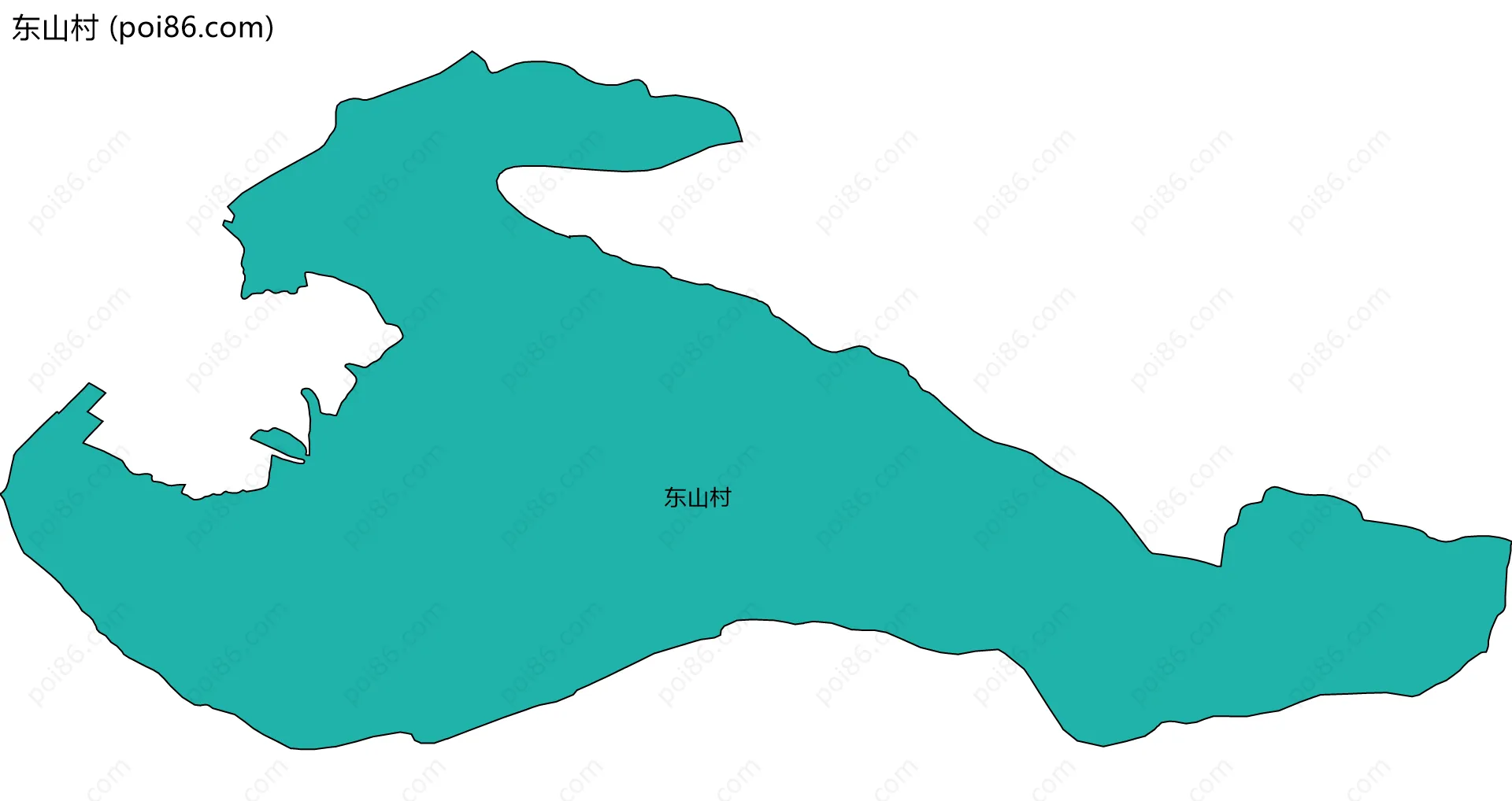 东山村边界地图