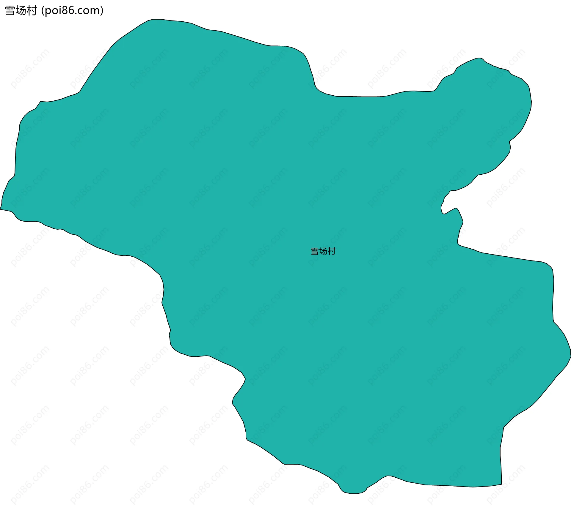 雪场村边界地图