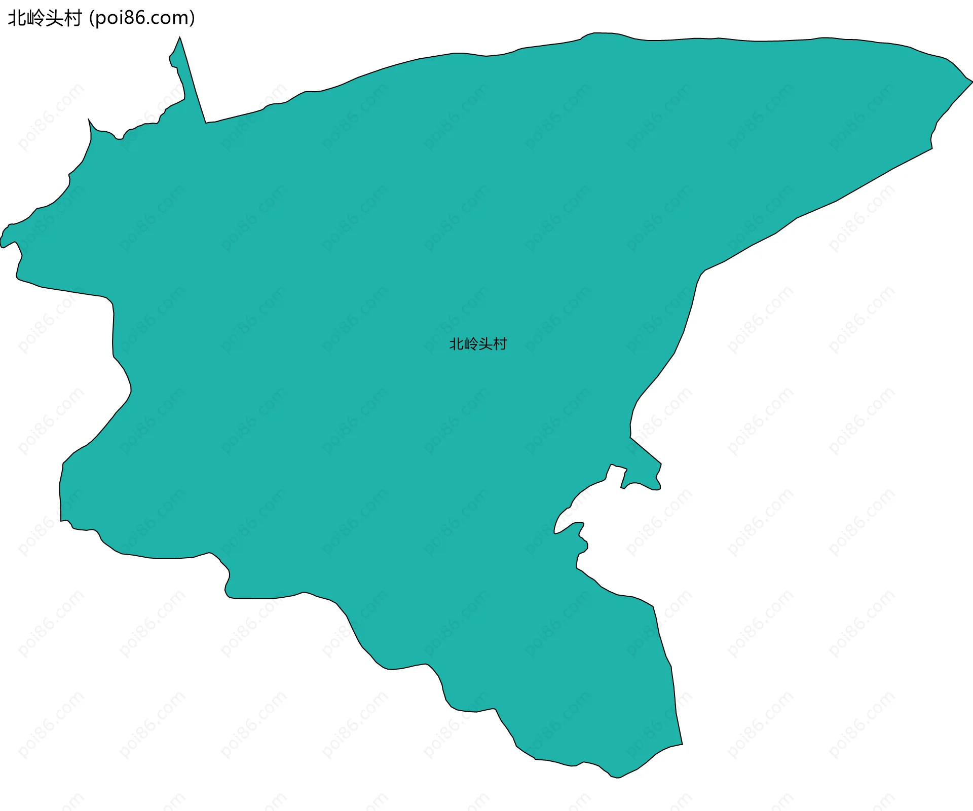 北岭头村边界地图