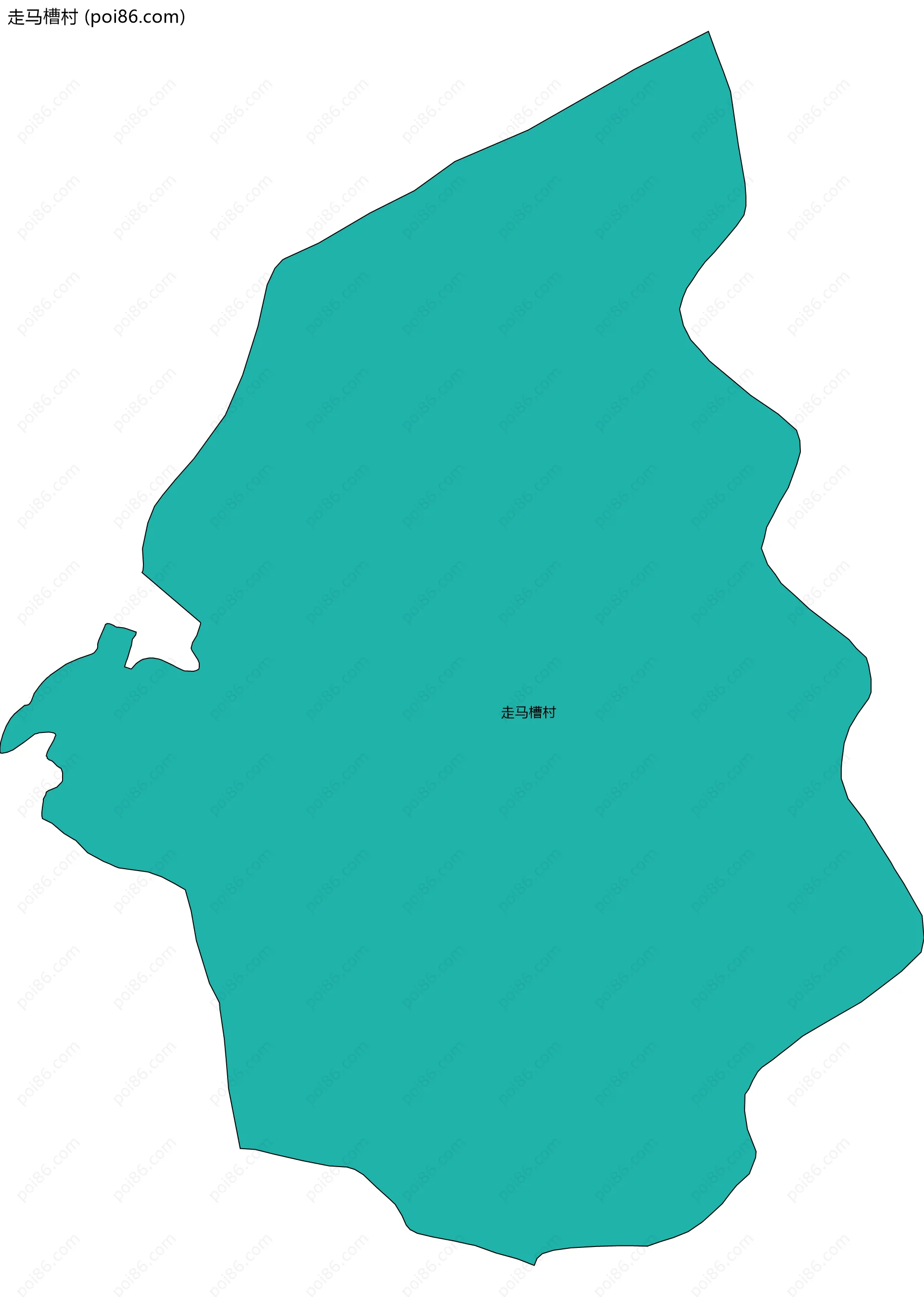 走马槽村边界地图