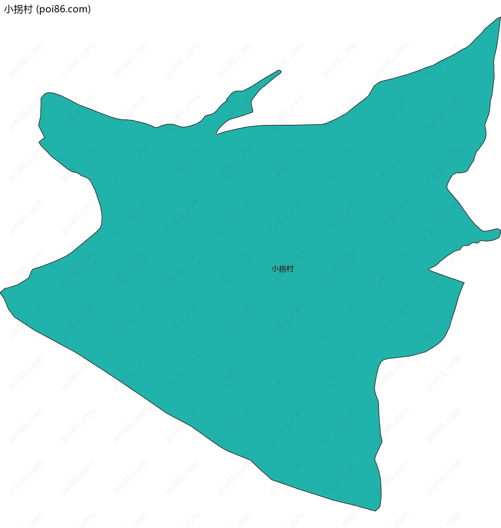 小拐村边界地图