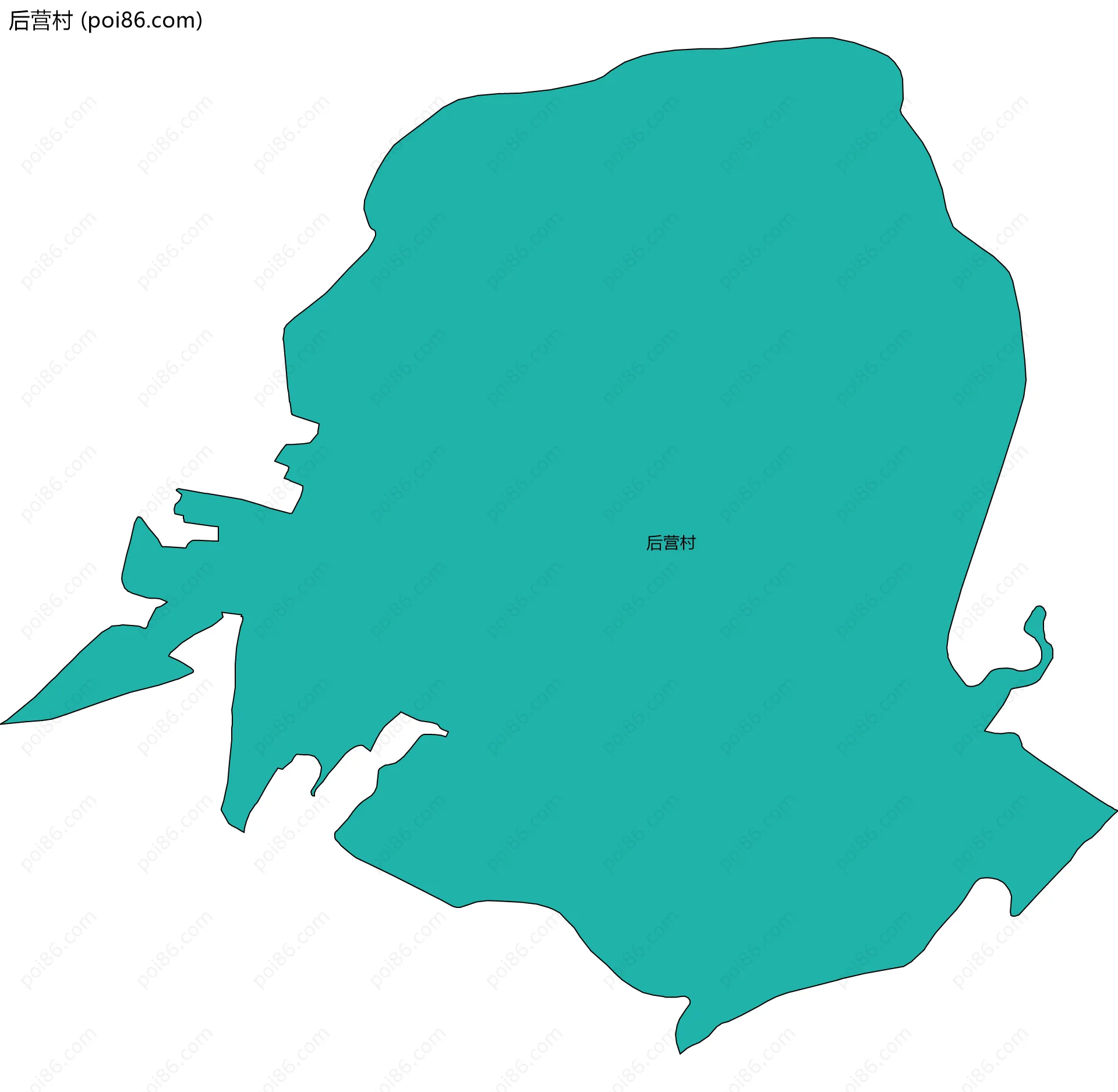 后营村边界地图