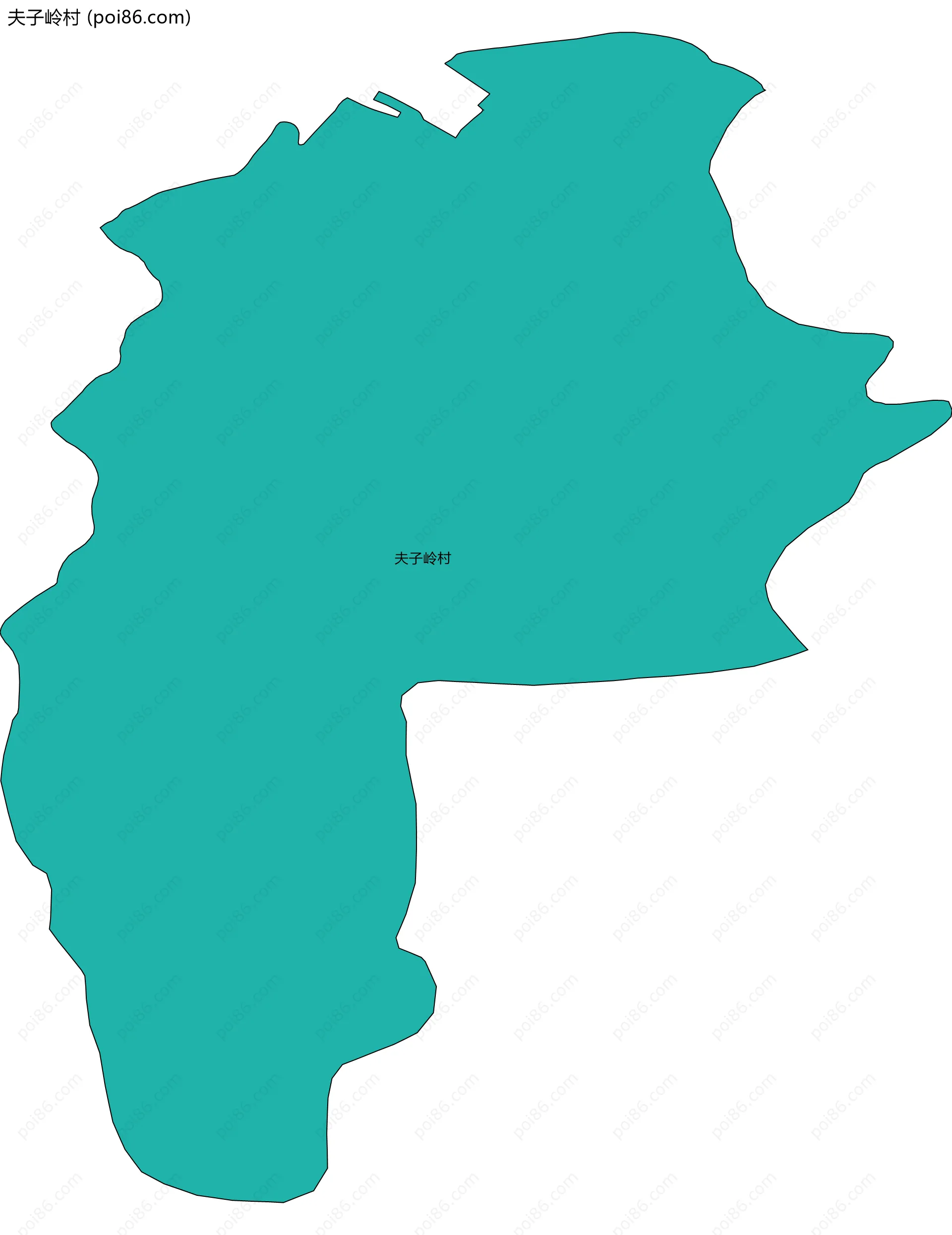 夫子岭村边界地图