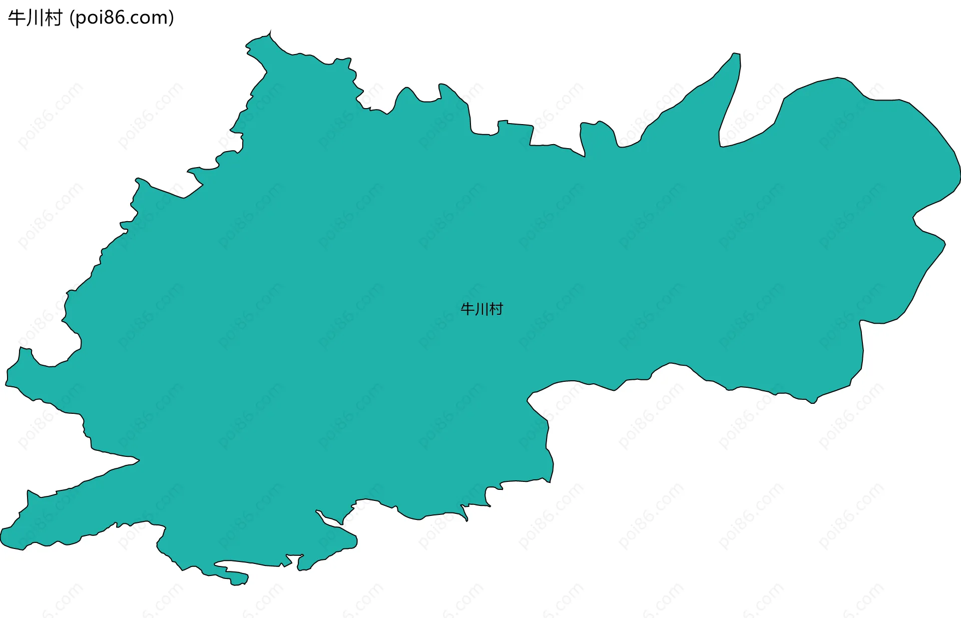 牛川村边界地图