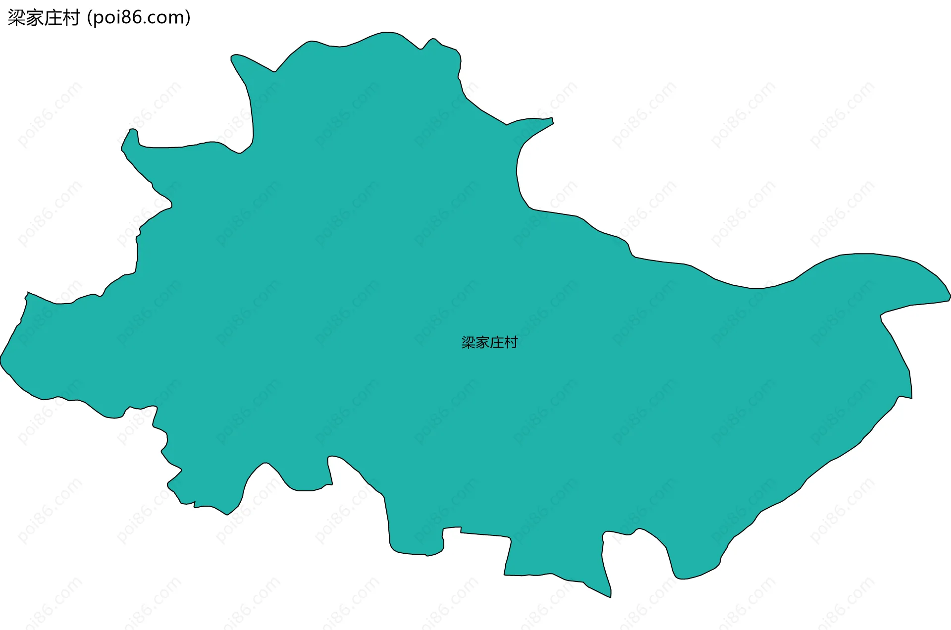 梁家庄村边界地图