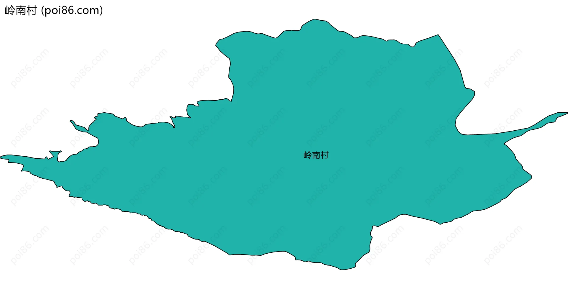 岭南村边界地图