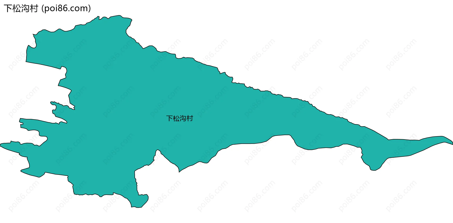 下松沟村边界地图