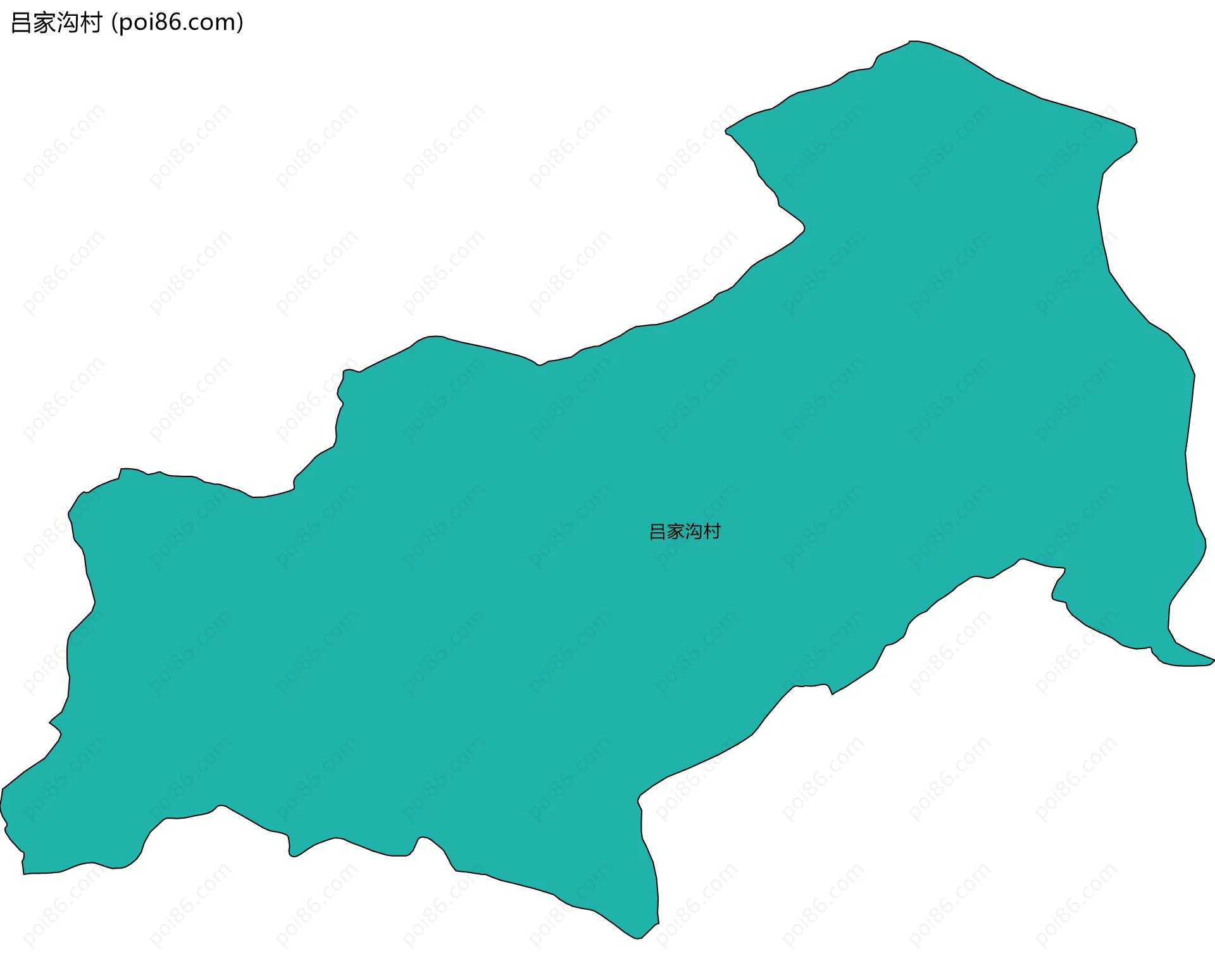 吕家沟村边界地图