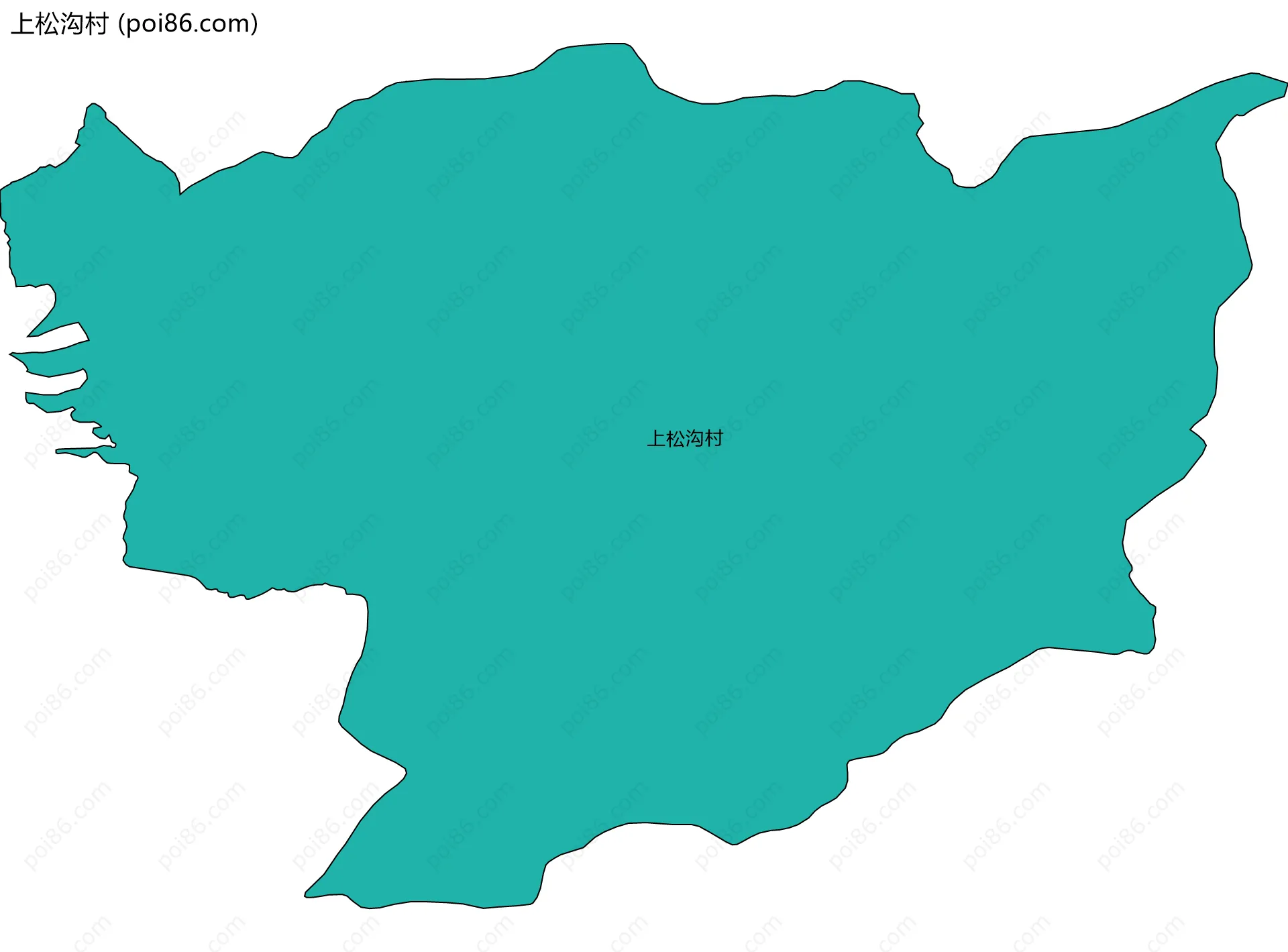 上松沟村边界地图