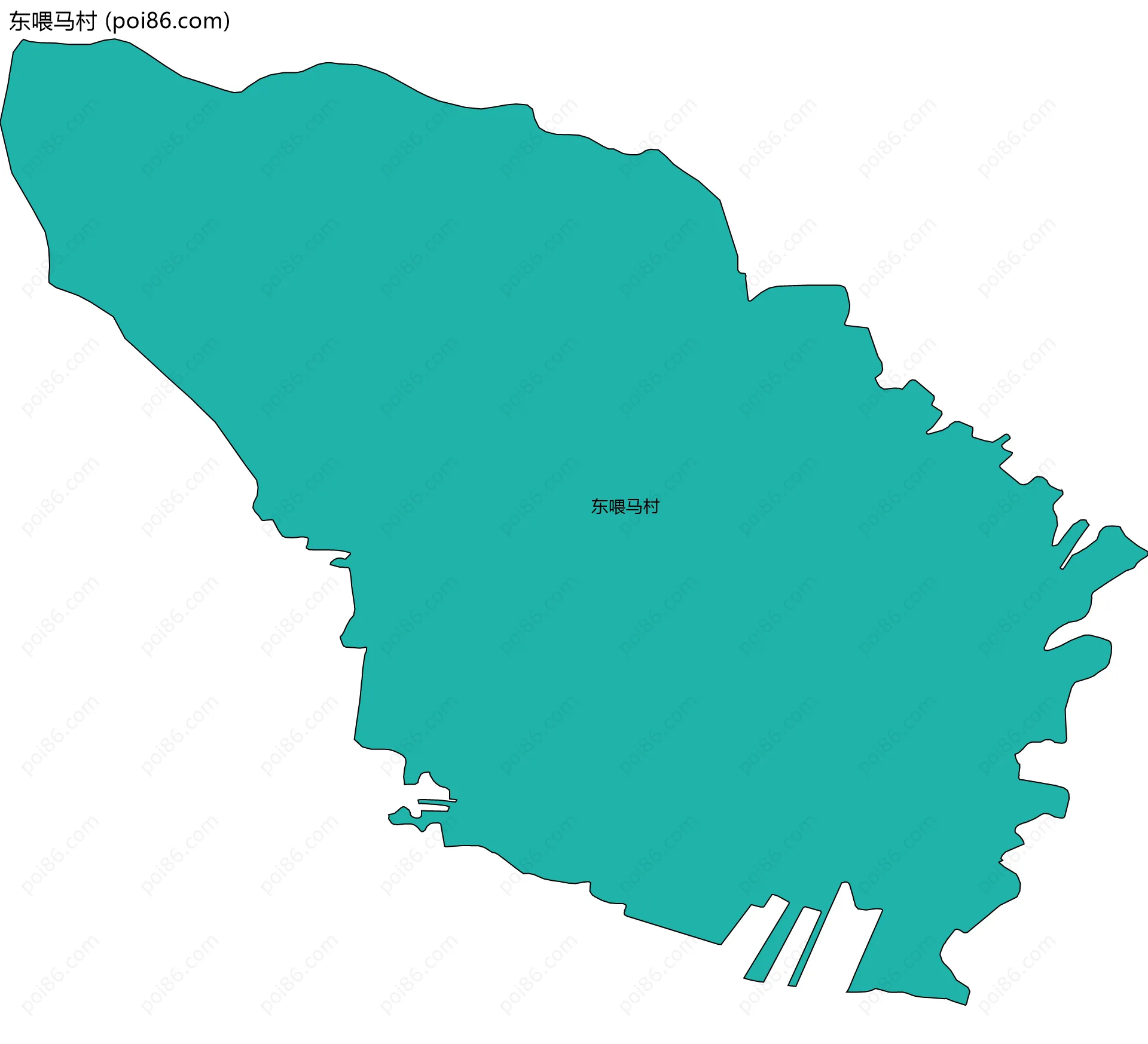 东喂马村边界地图