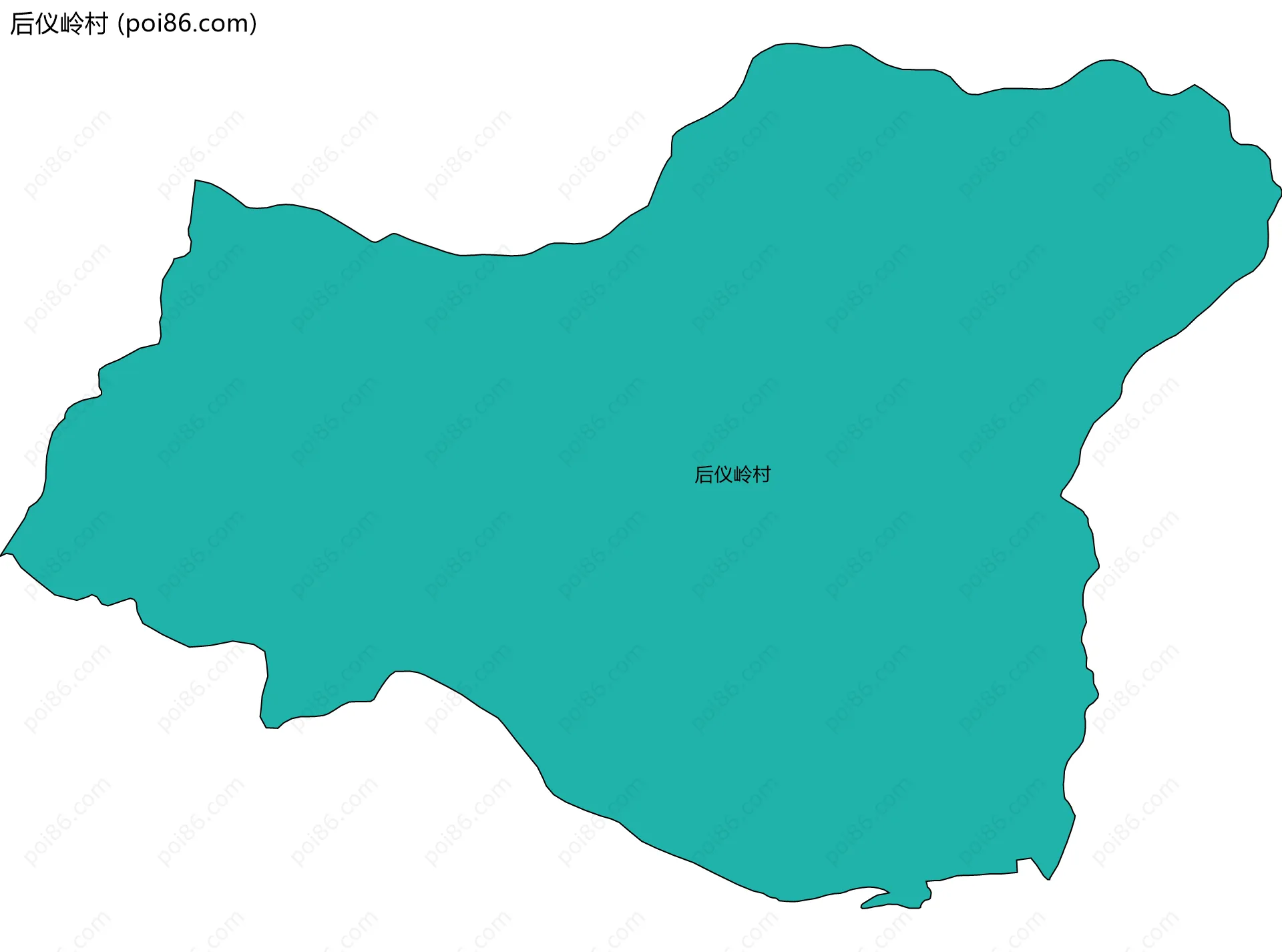后仪岭村边界地图