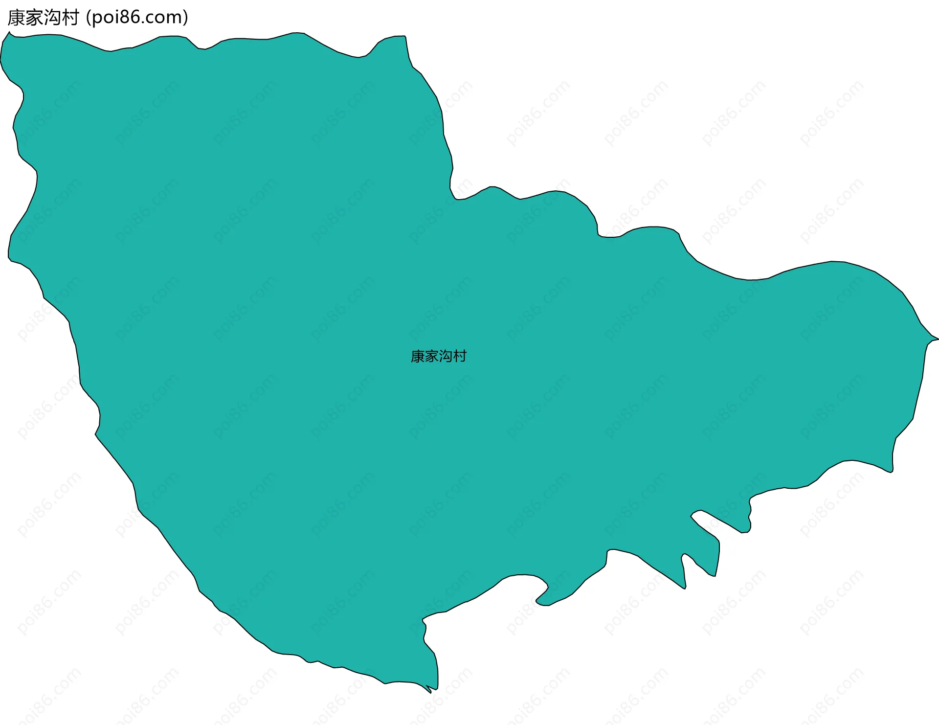 康家沟村边界地图