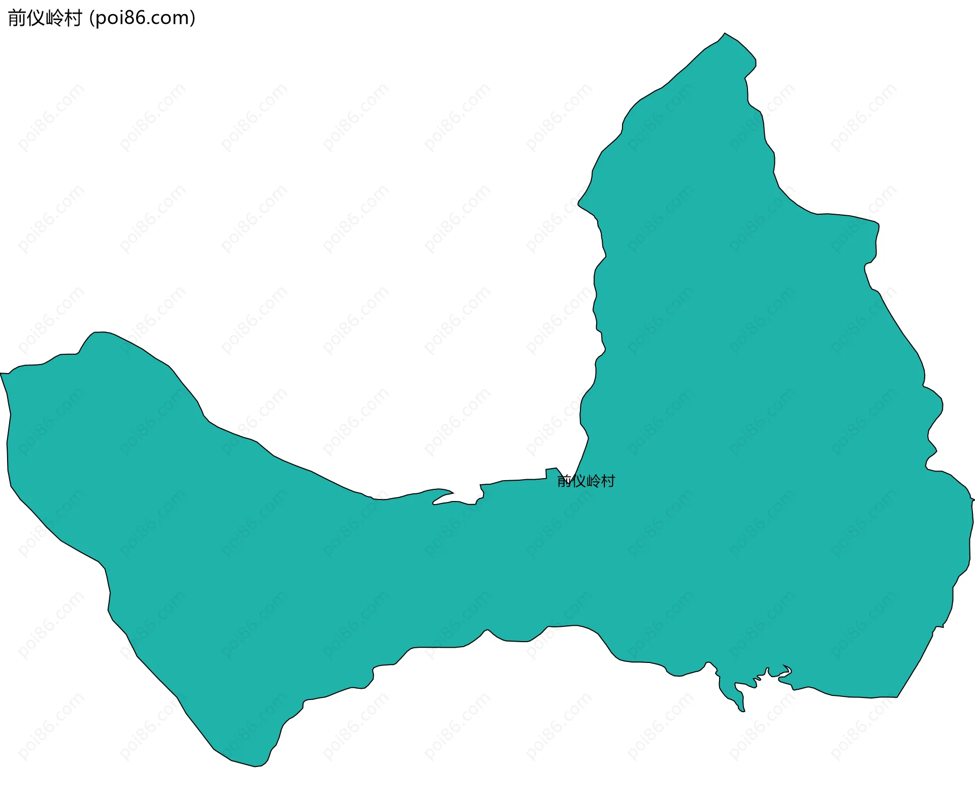 前仪岭村边界地图