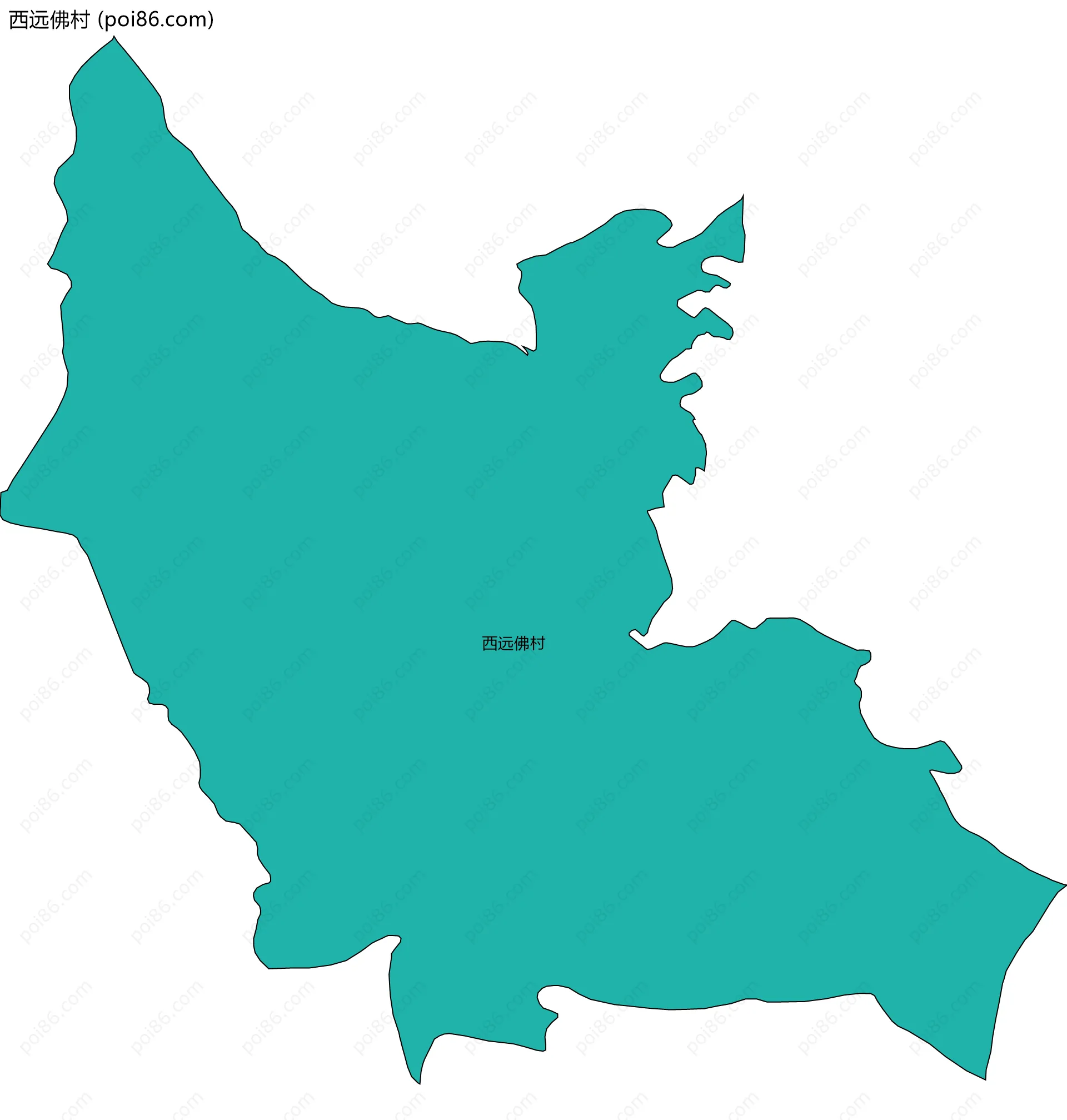 西远佛村边界地图