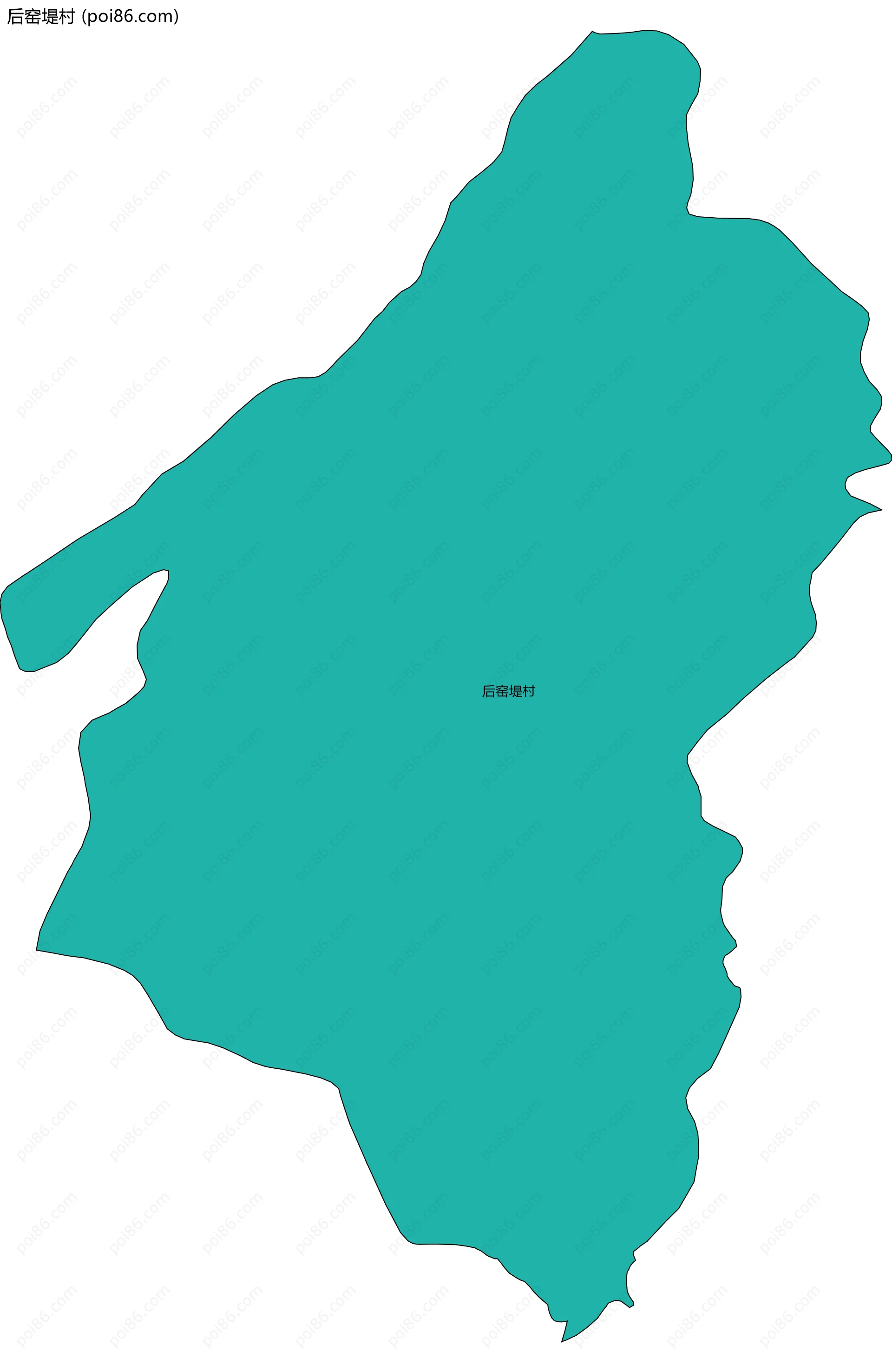 后窑堤村边界地图