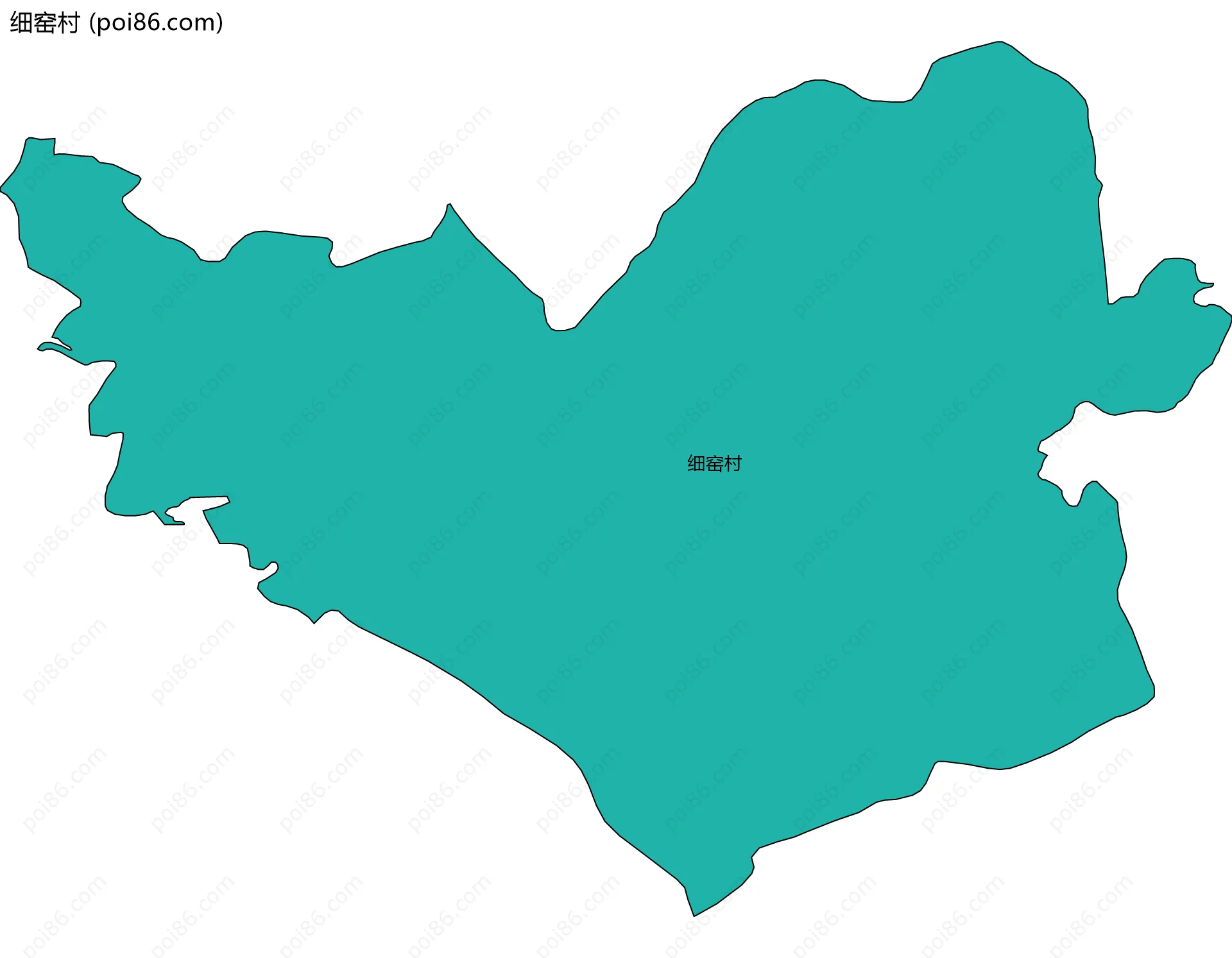 细窑村边界地图
