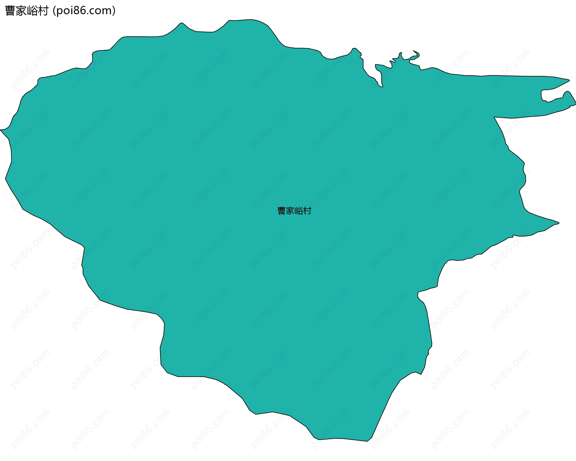 曹家峪村边界地图