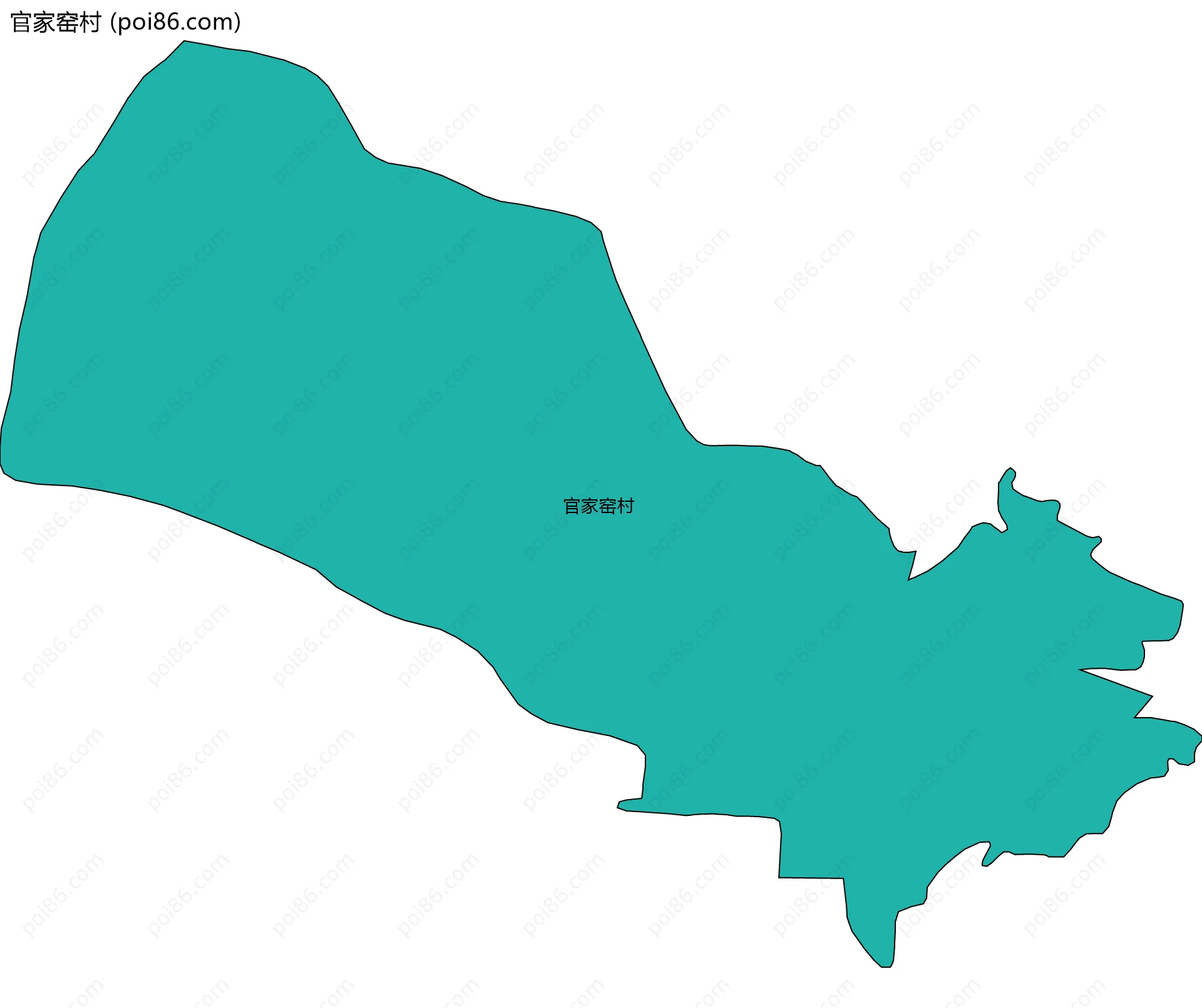 官家窑村边界地图