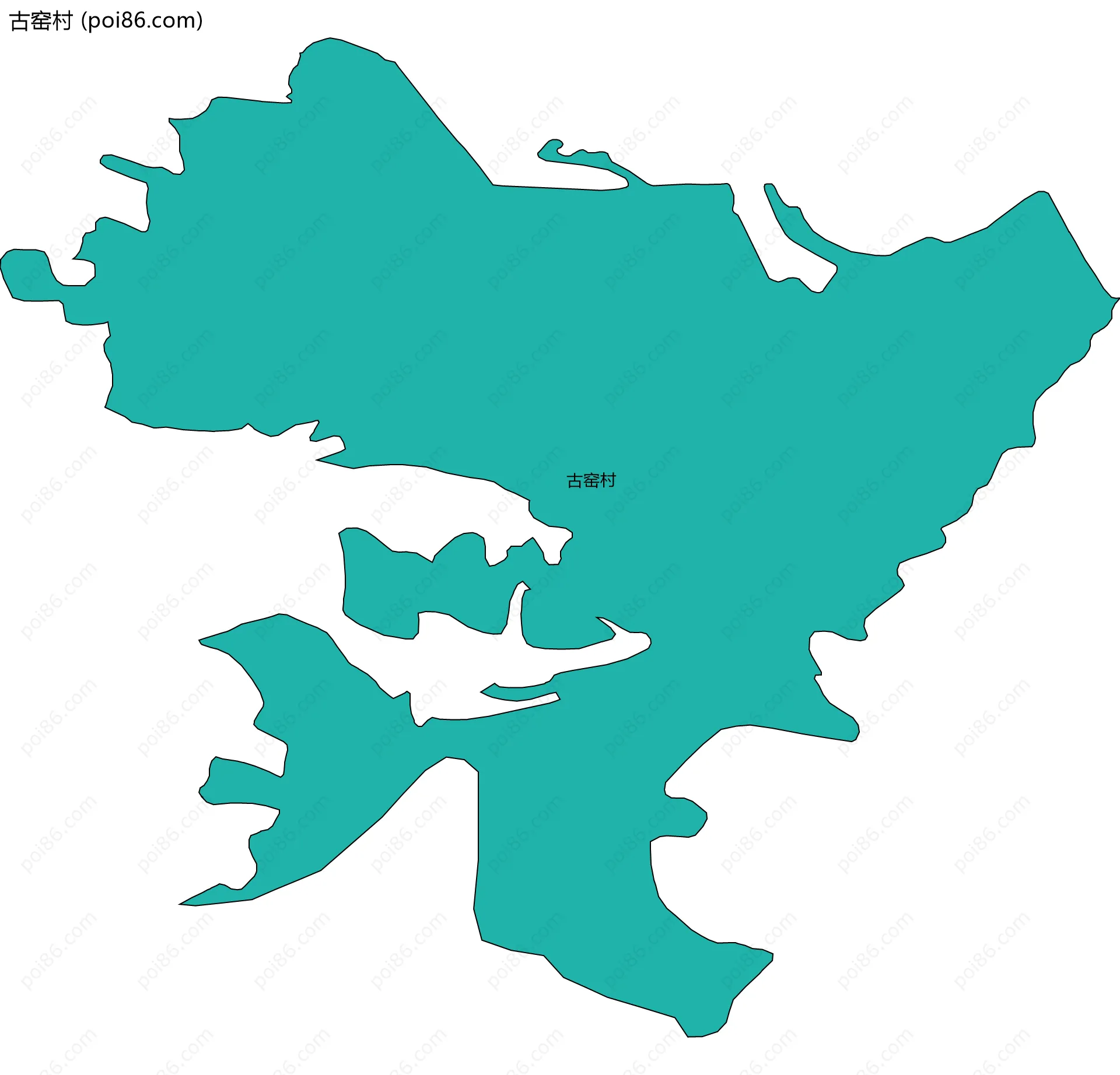 古窑村边界地图