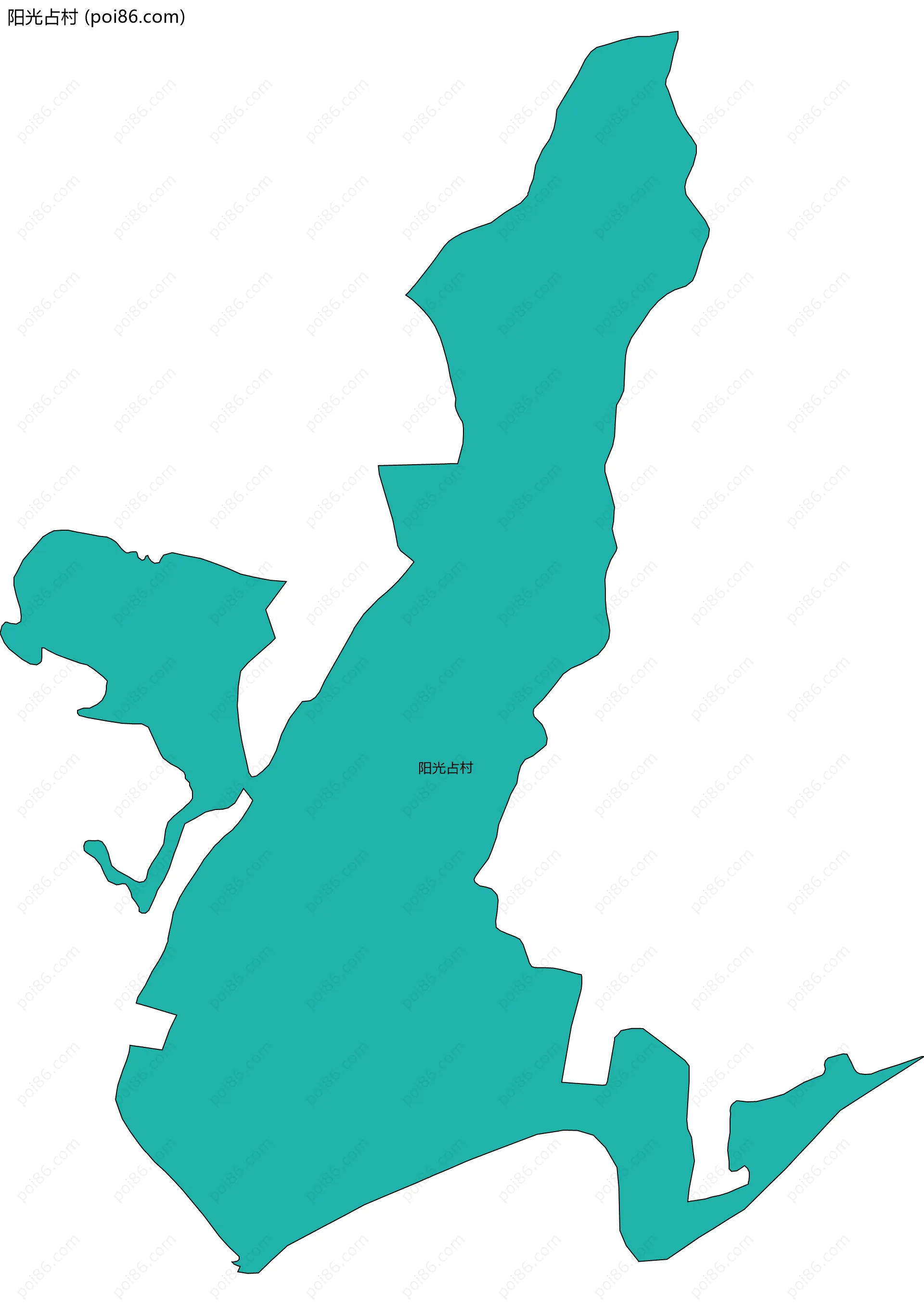 阳光占村边界地图