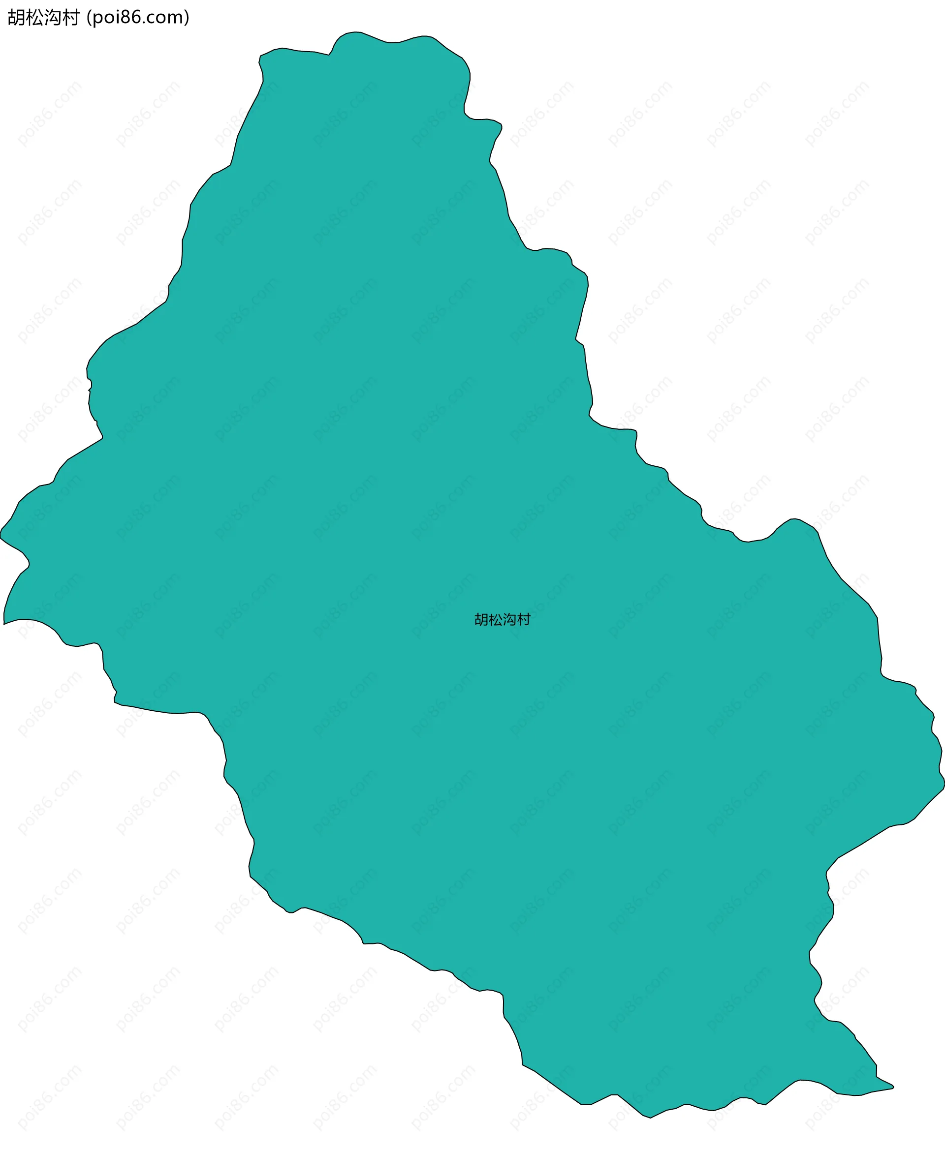 胡松沟村边界地图