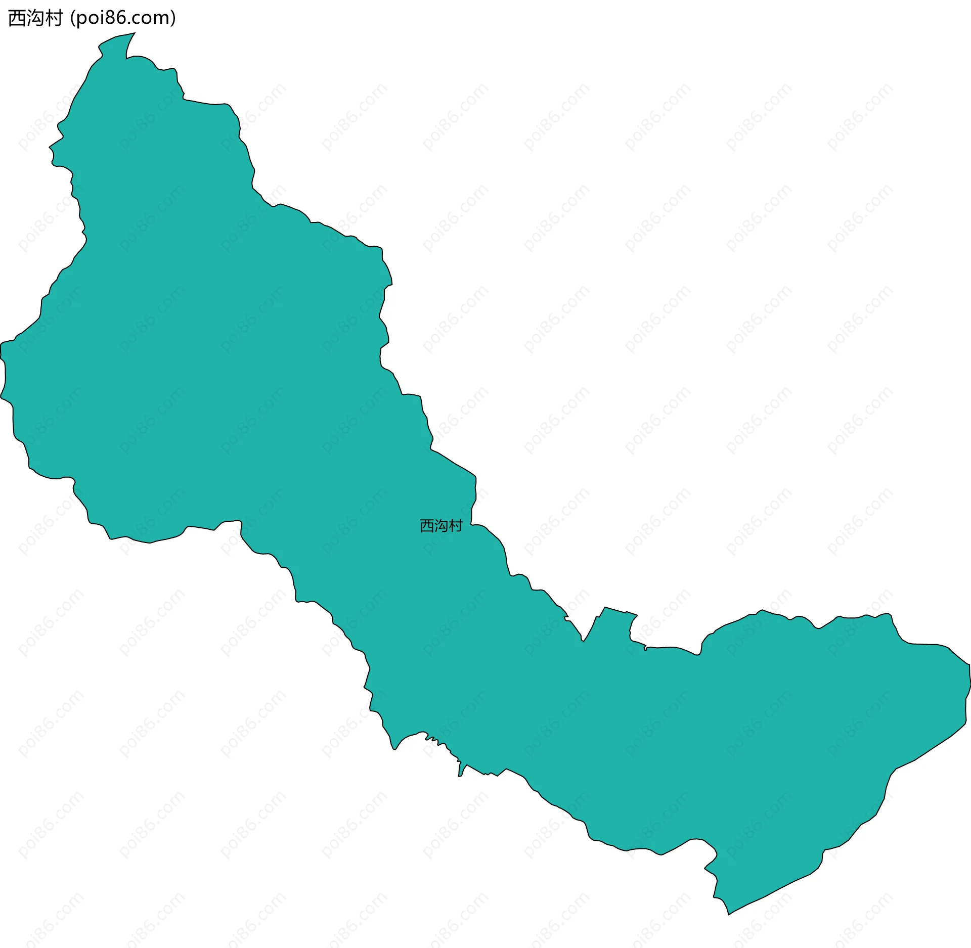 西沟村边界地图