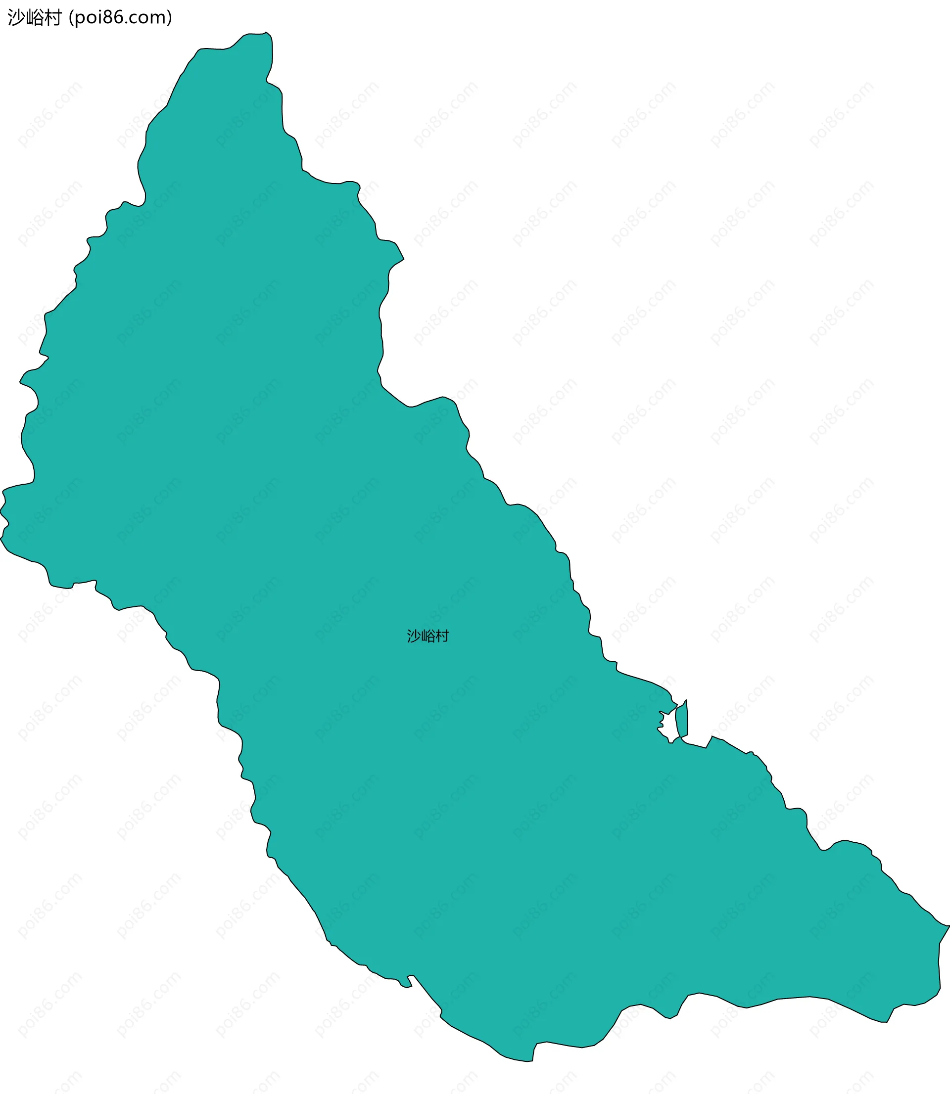 沙峪村边界地图