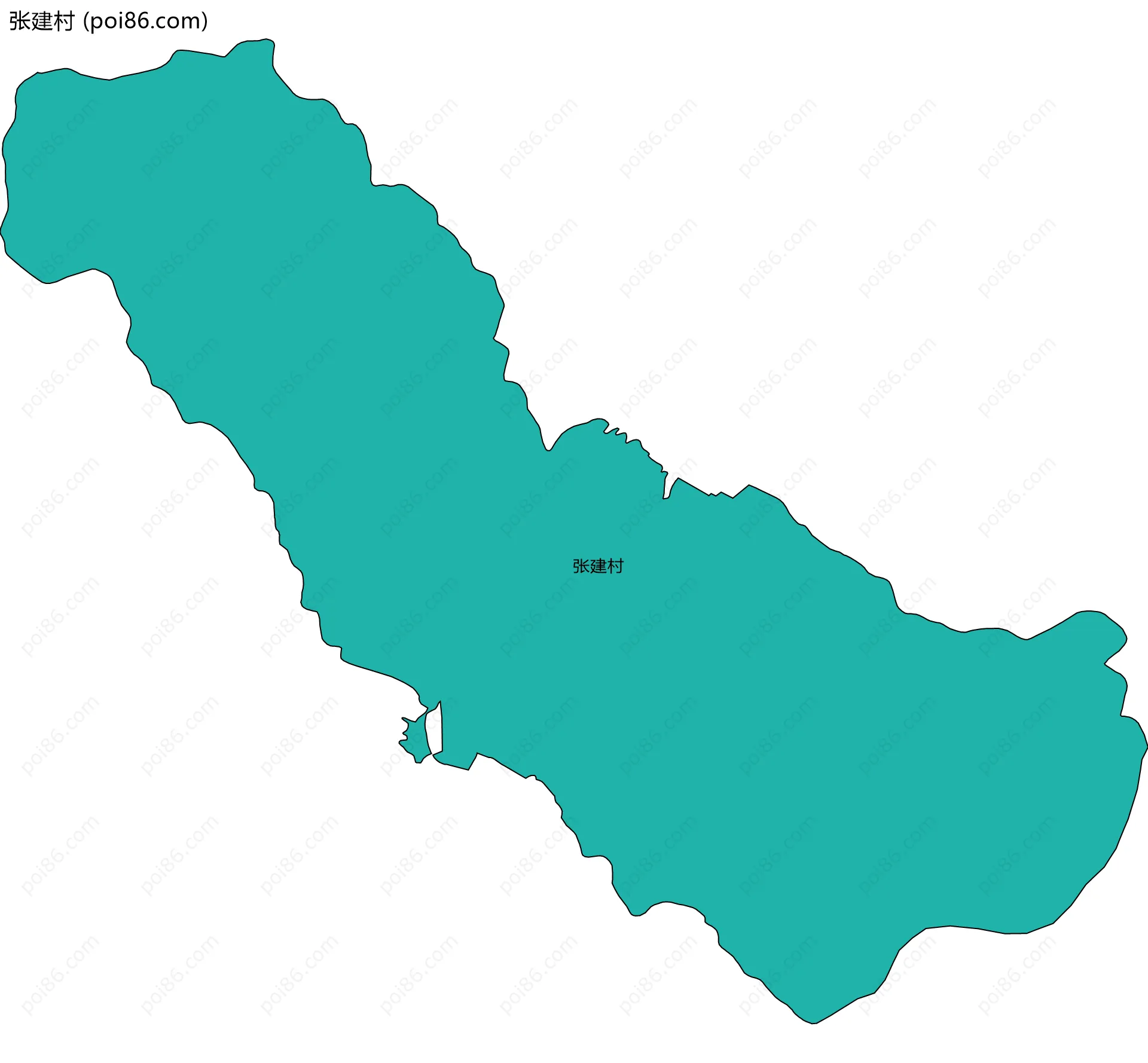 张建村边界地图