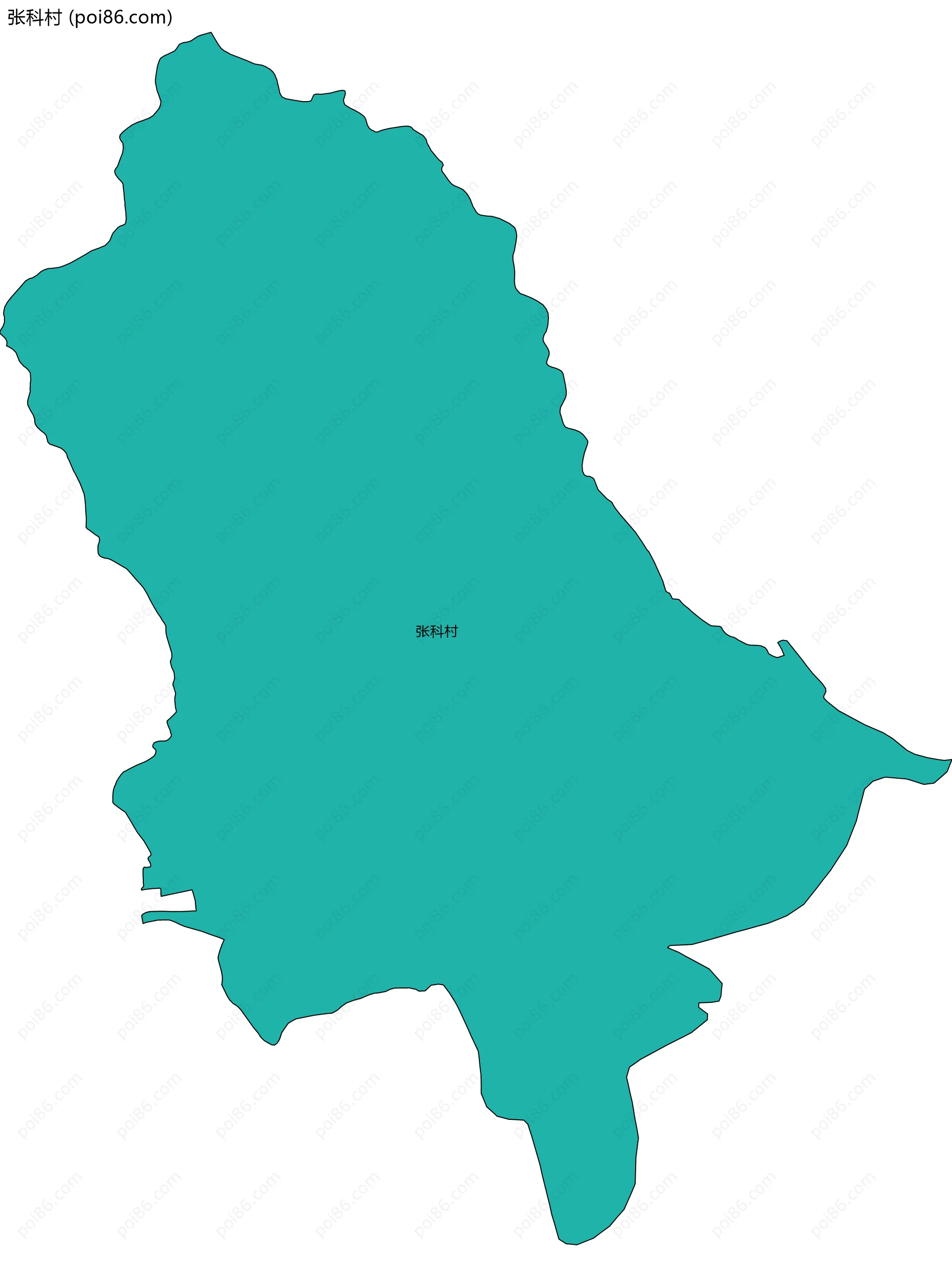 张科村边界地图