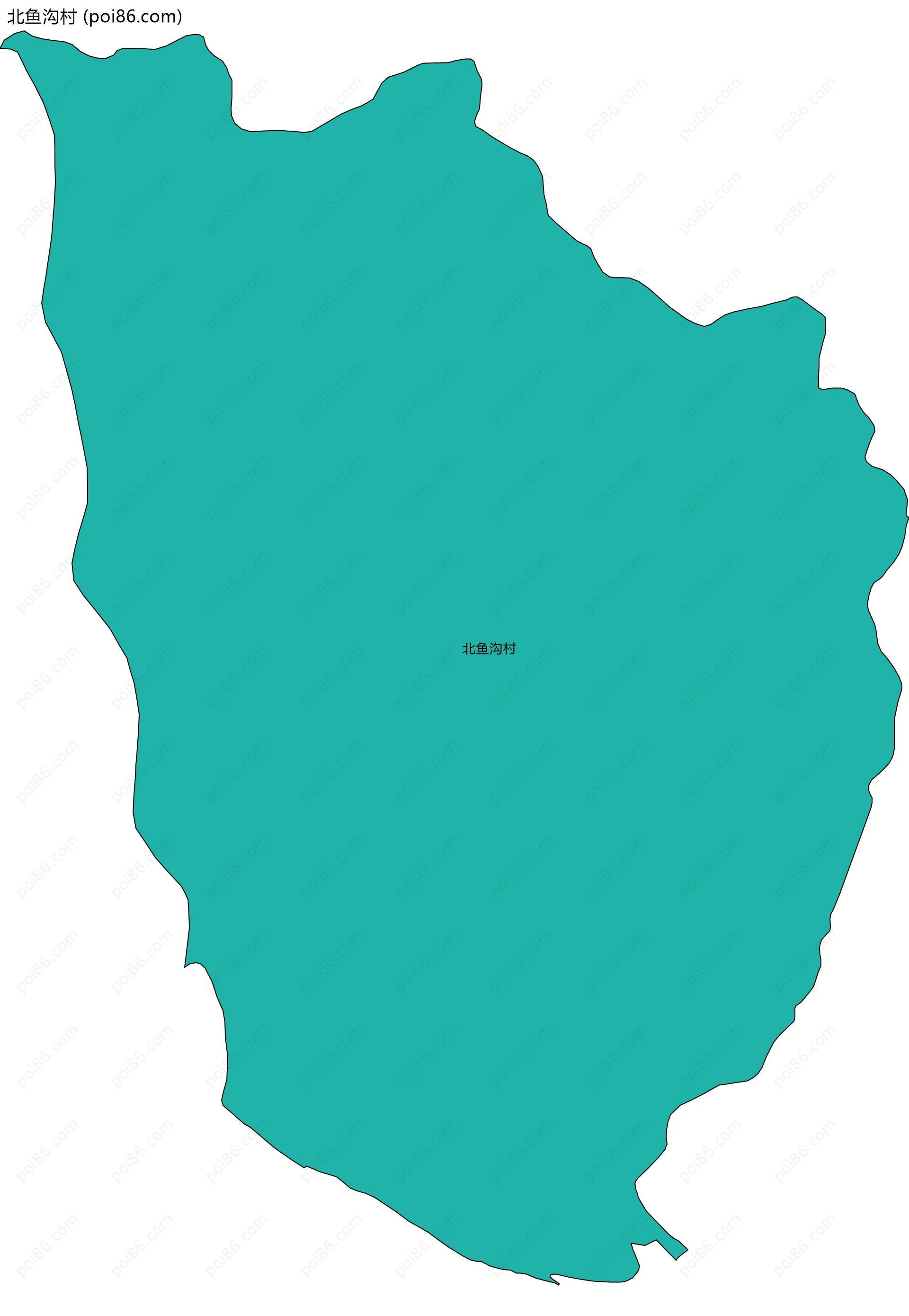 北鱼沟村边界地图