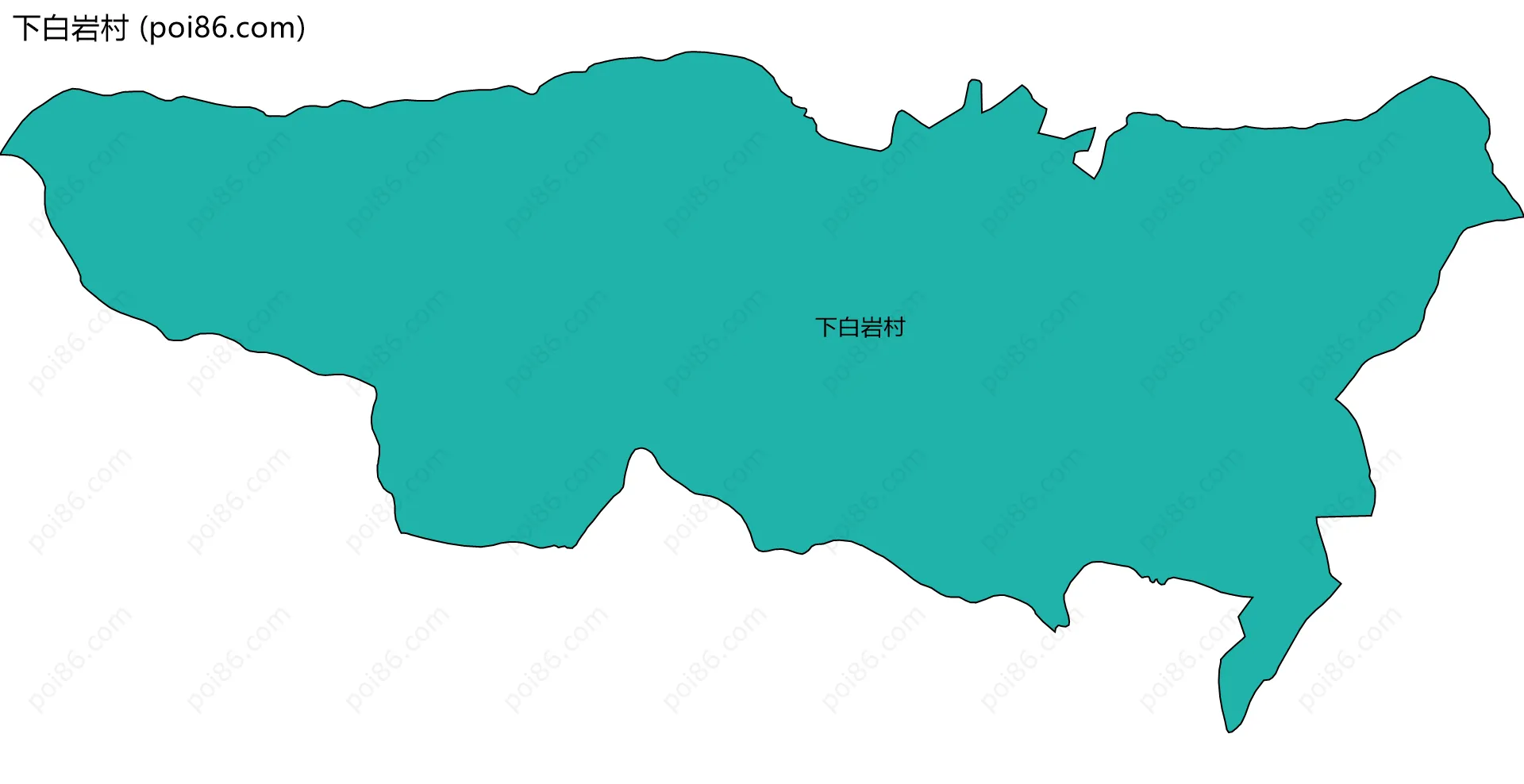下白岩村边界地图