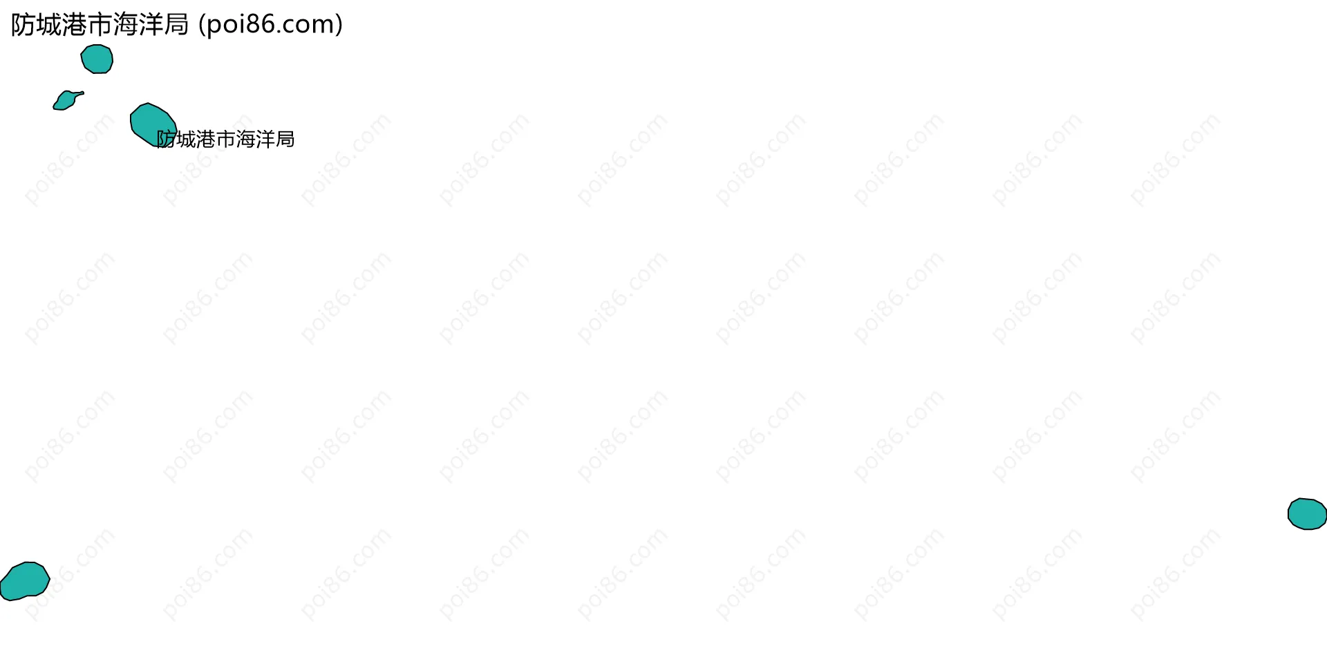 防城港市海洋局边界地图(五级行政区划)