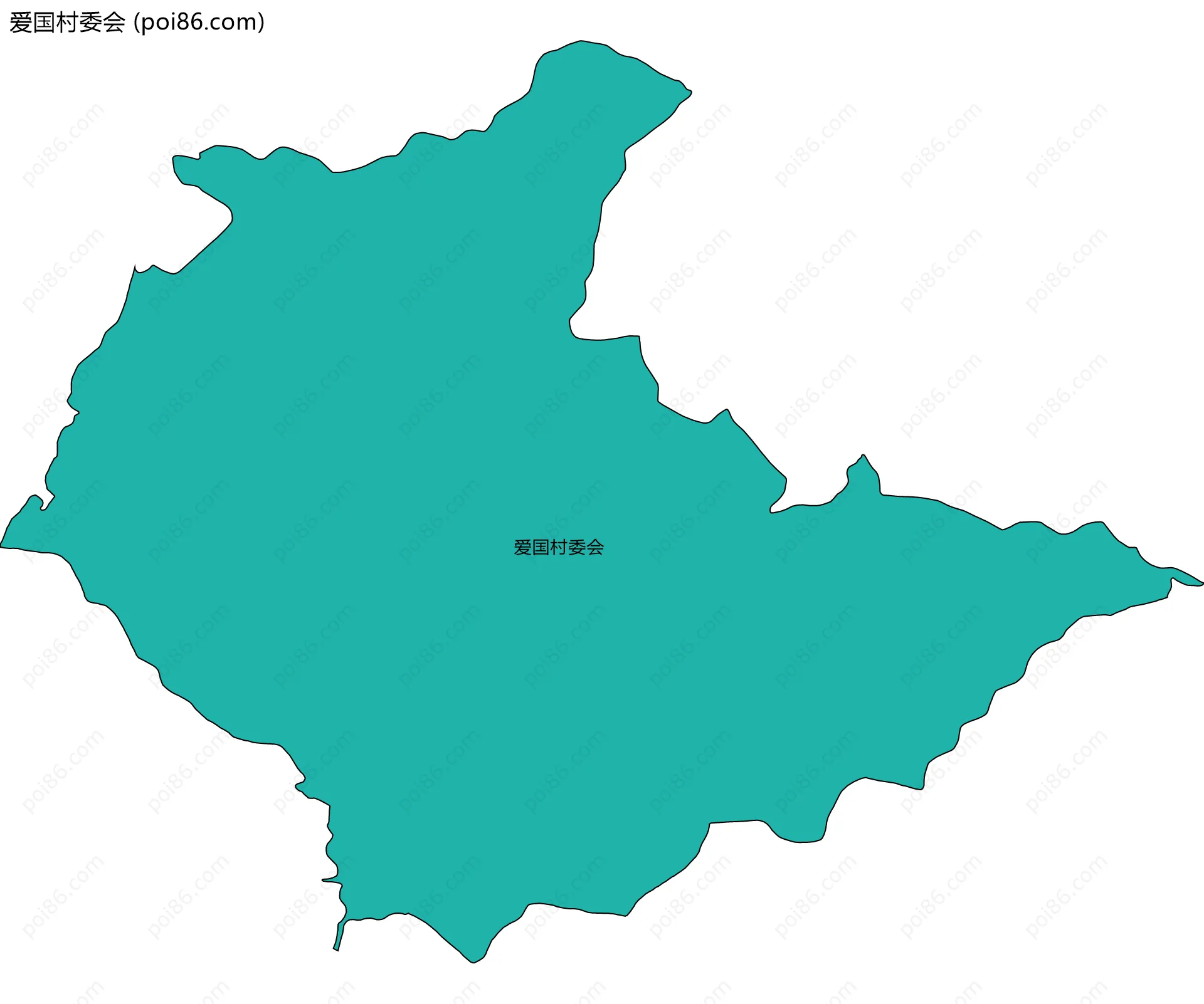 爱国村委会边界地图
