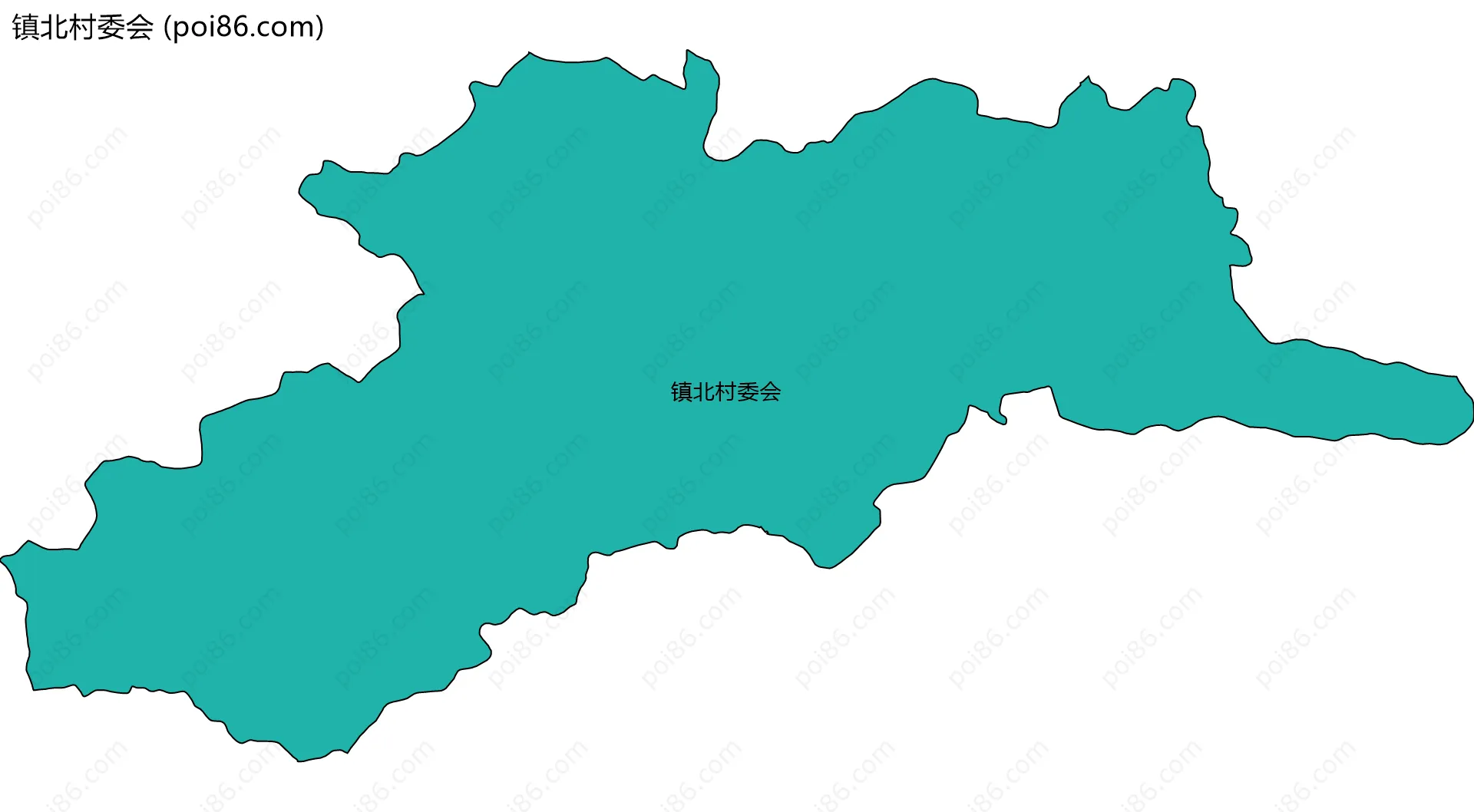 镇北村委会边界地图