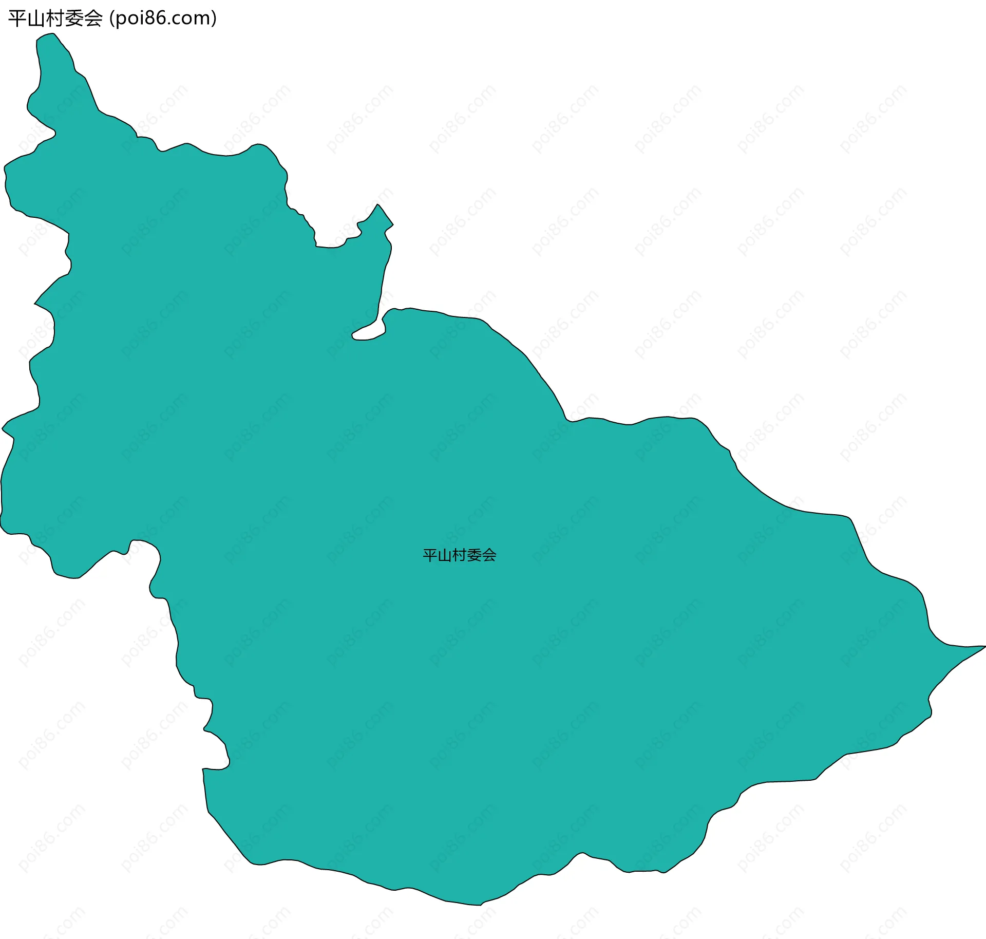 平山村委会边界地图