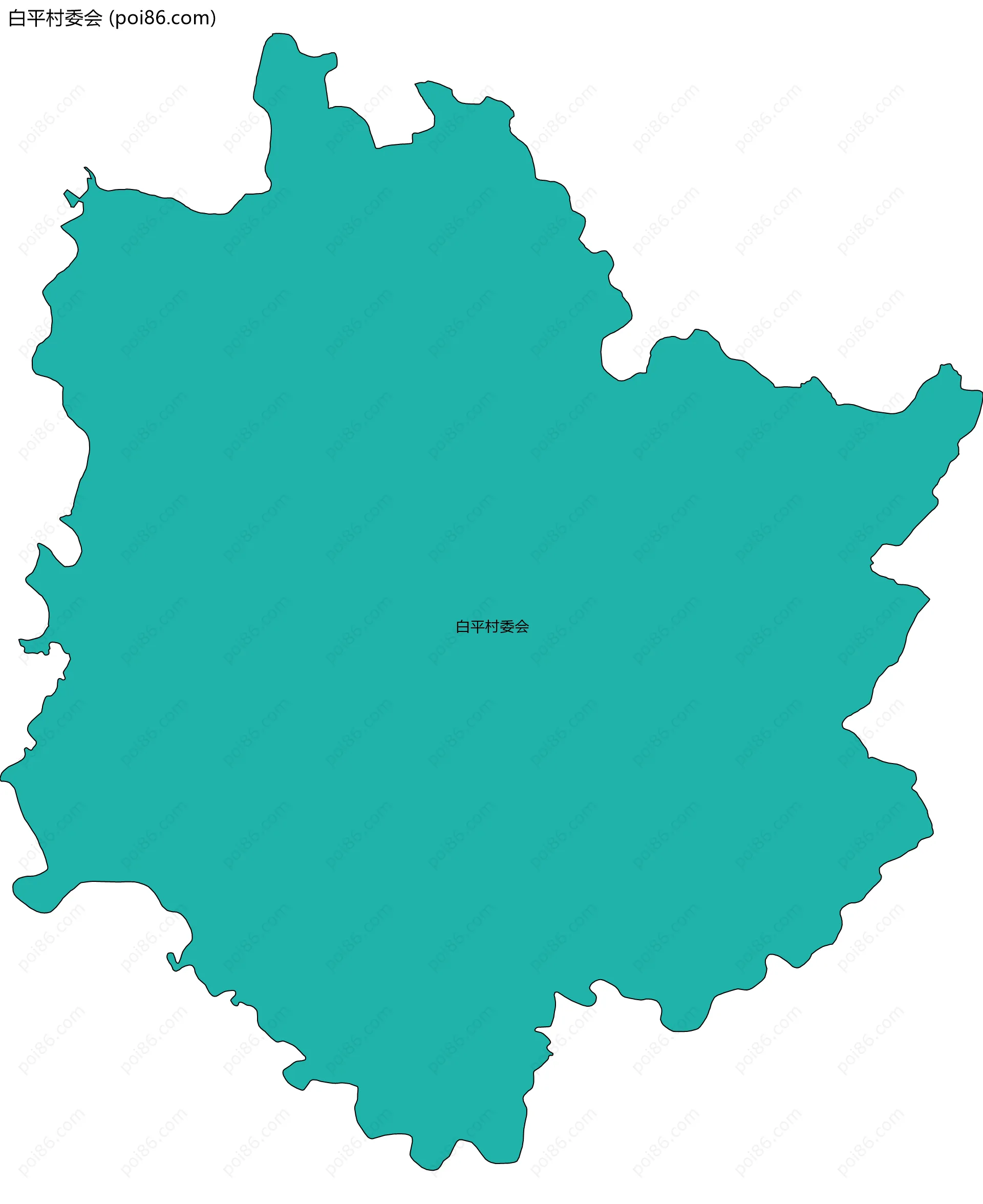 白平村委会边界地图