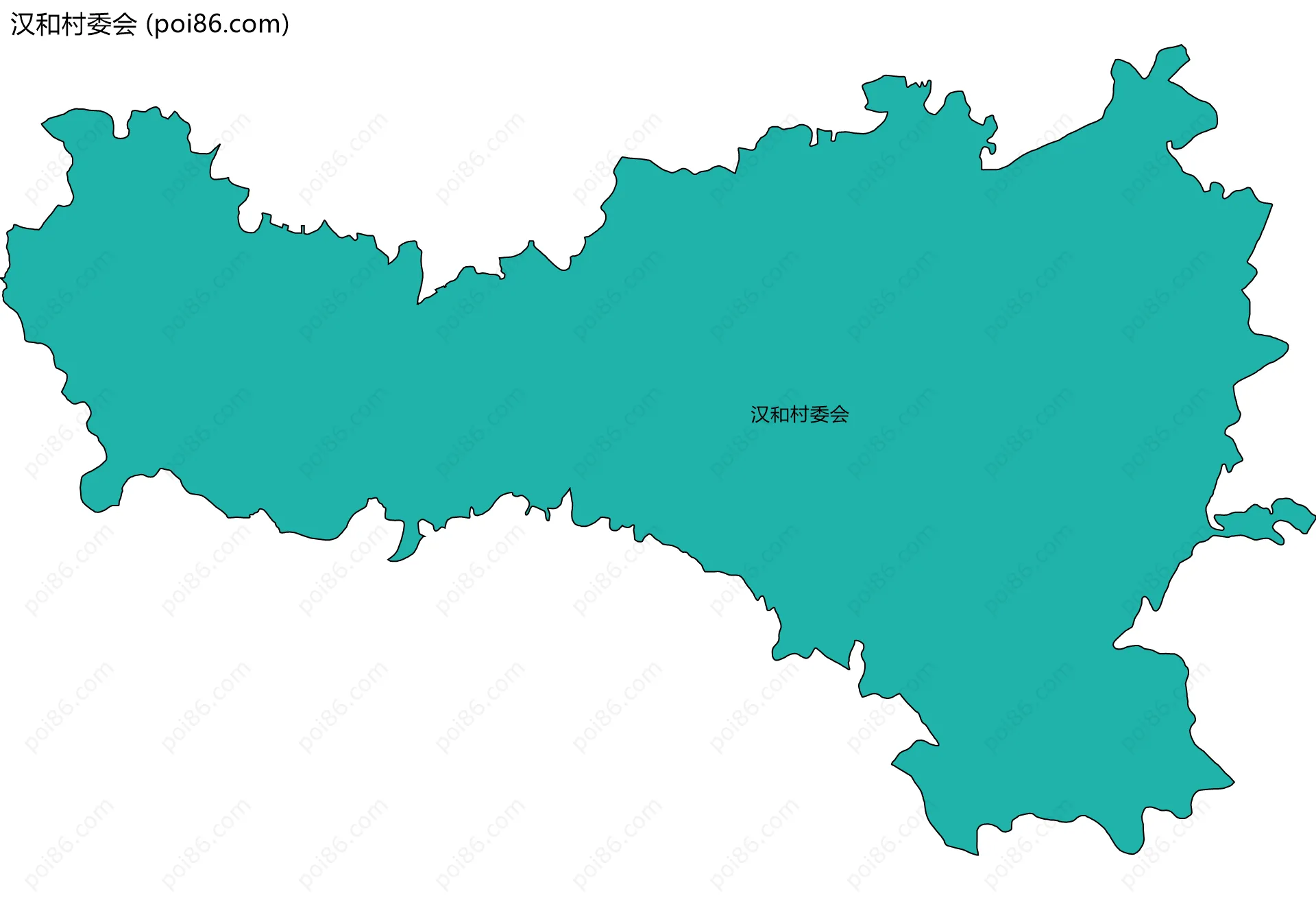 汉和村委会边界地图