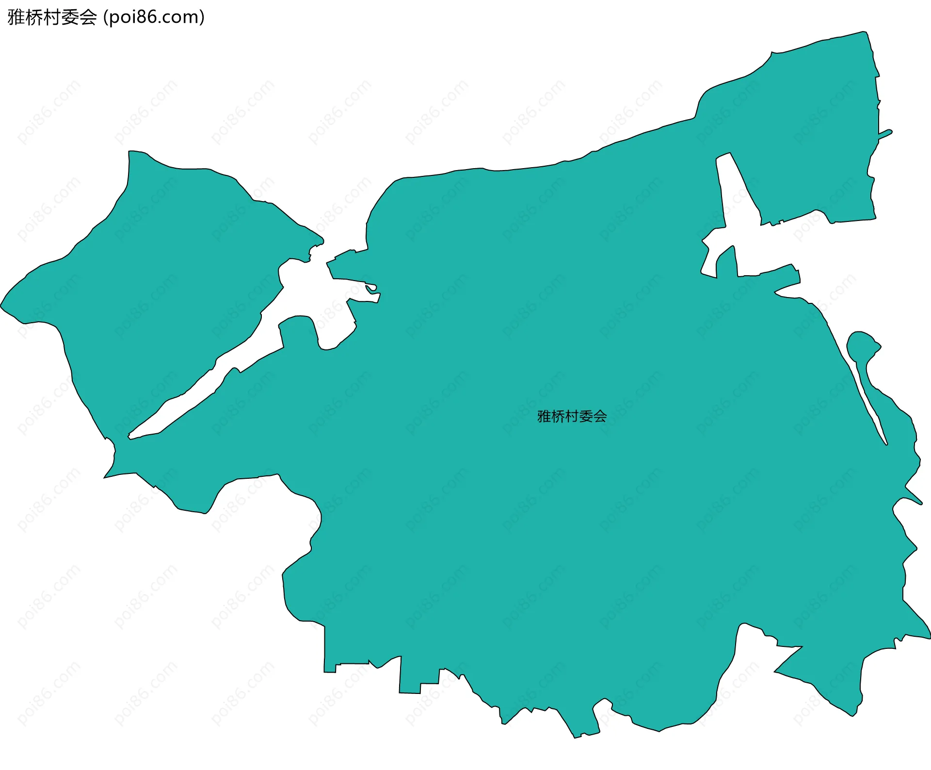 雅桥村委会边界地图