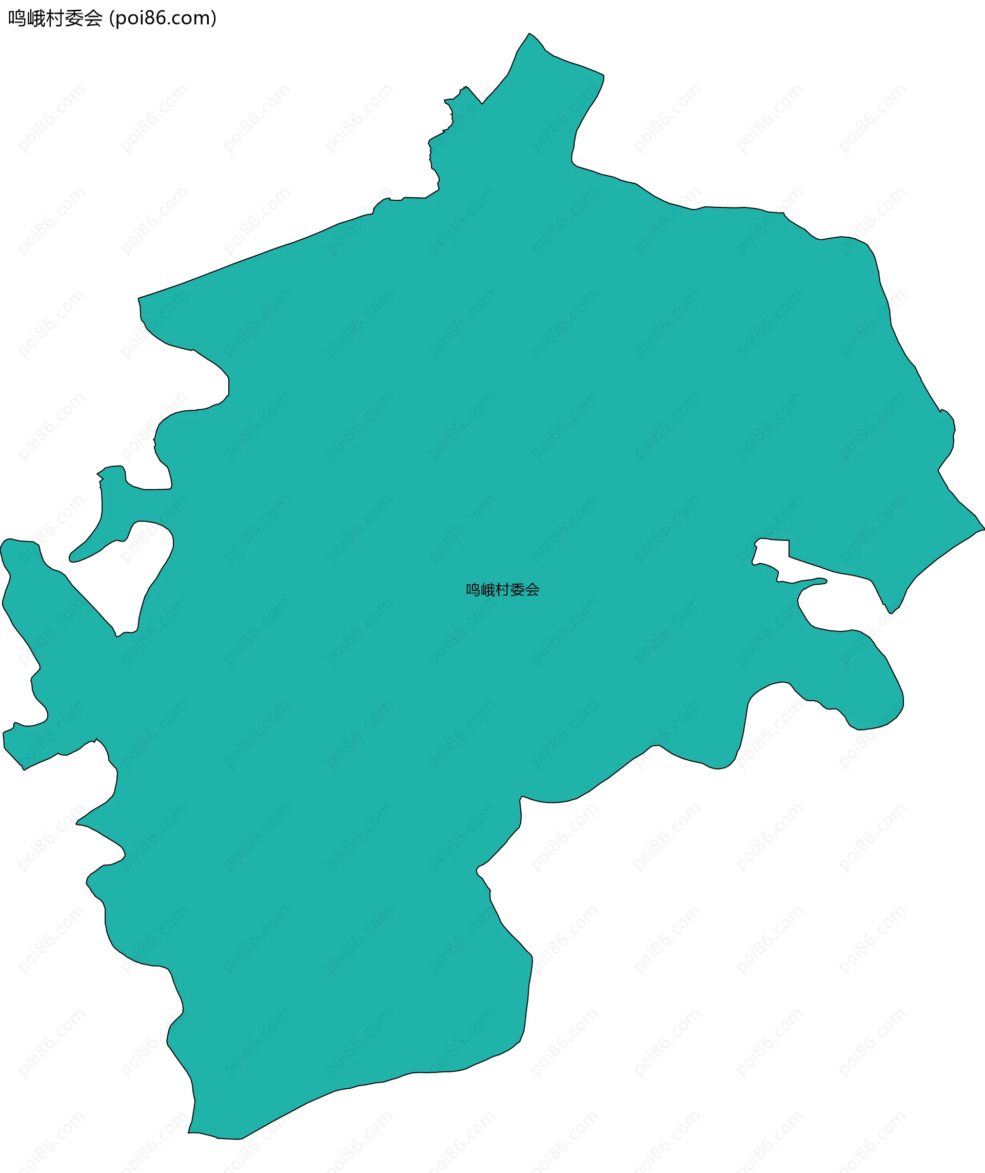 鸣峨村委会边界地图